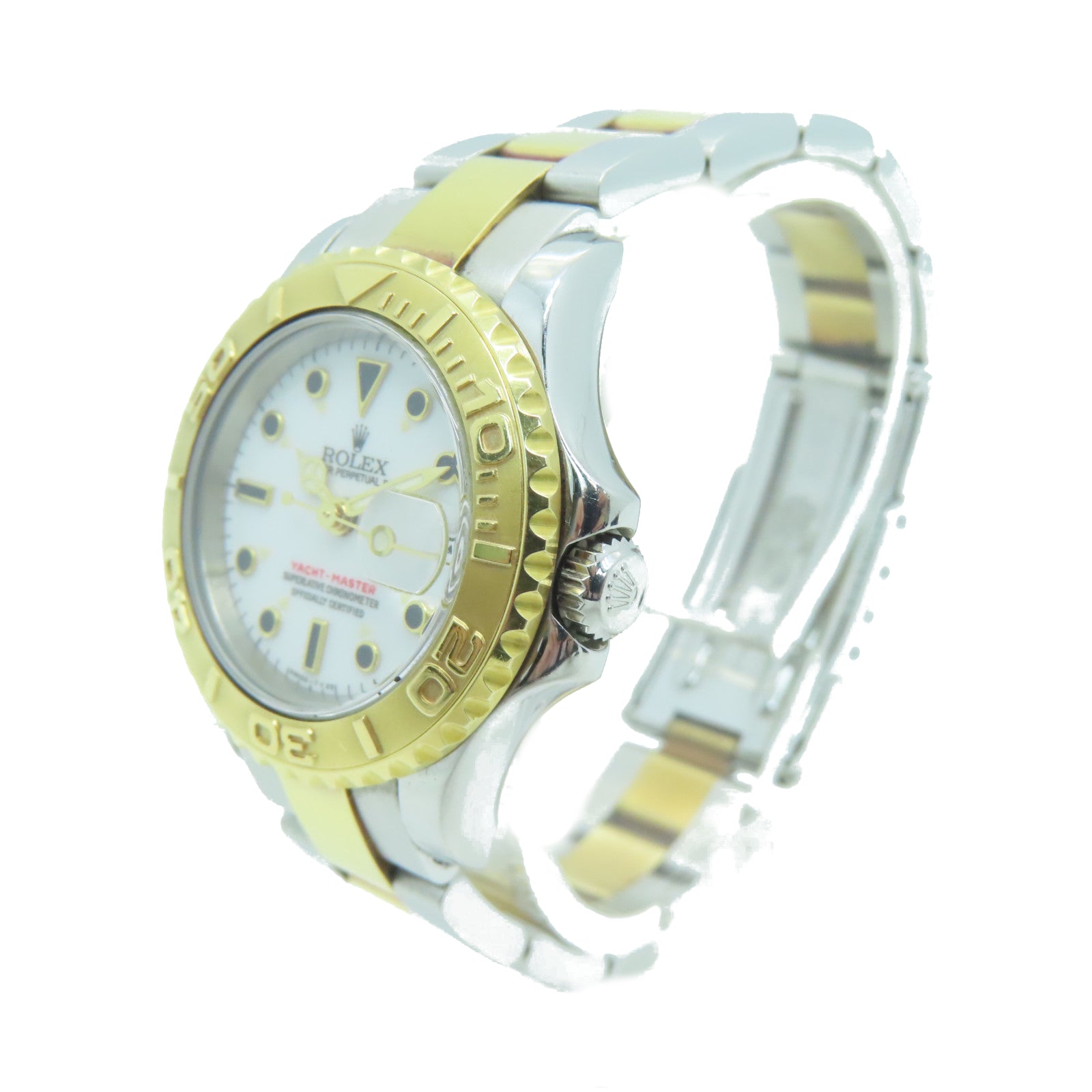 ROLEX 【激減優惠】Yacht Master 18K黃金/不鏽鋼自動機芯手錶白色
