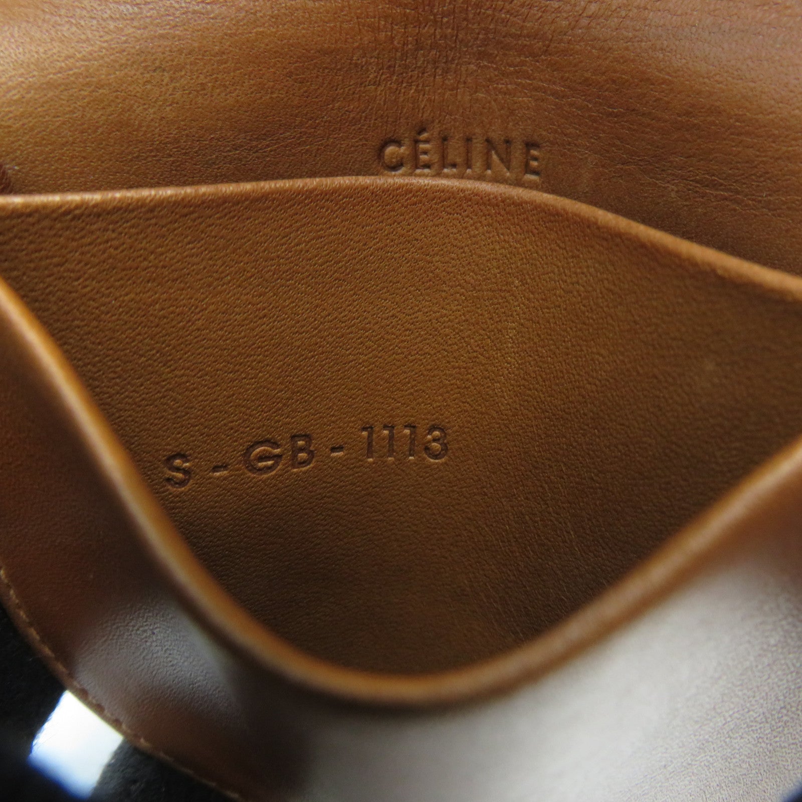 CELINE 牛皮皮革Coin Purse金扣零錢包啡色