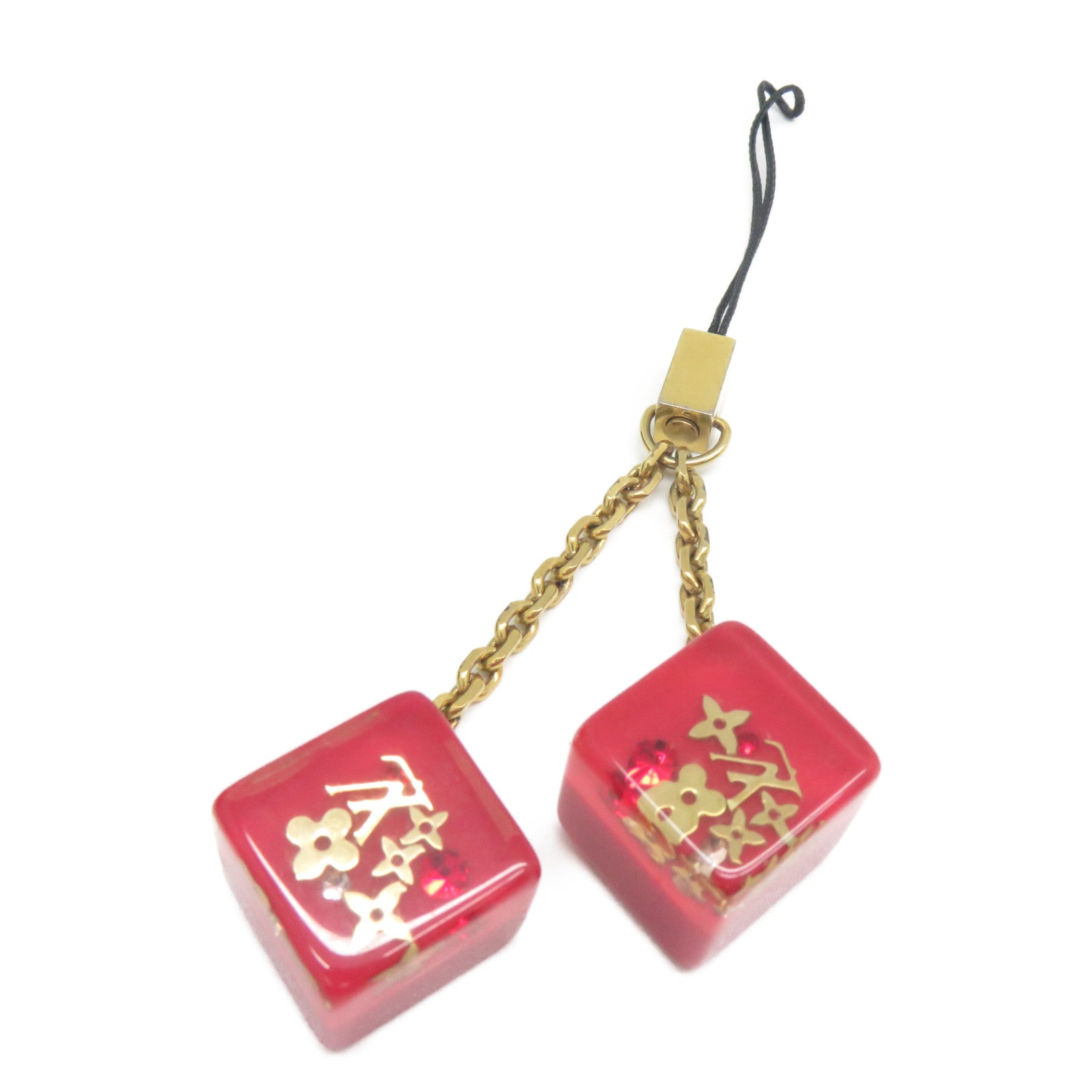LOUIS VUITTON 【激減優惠】PVC Strap金扣掛飾紅色/半透明