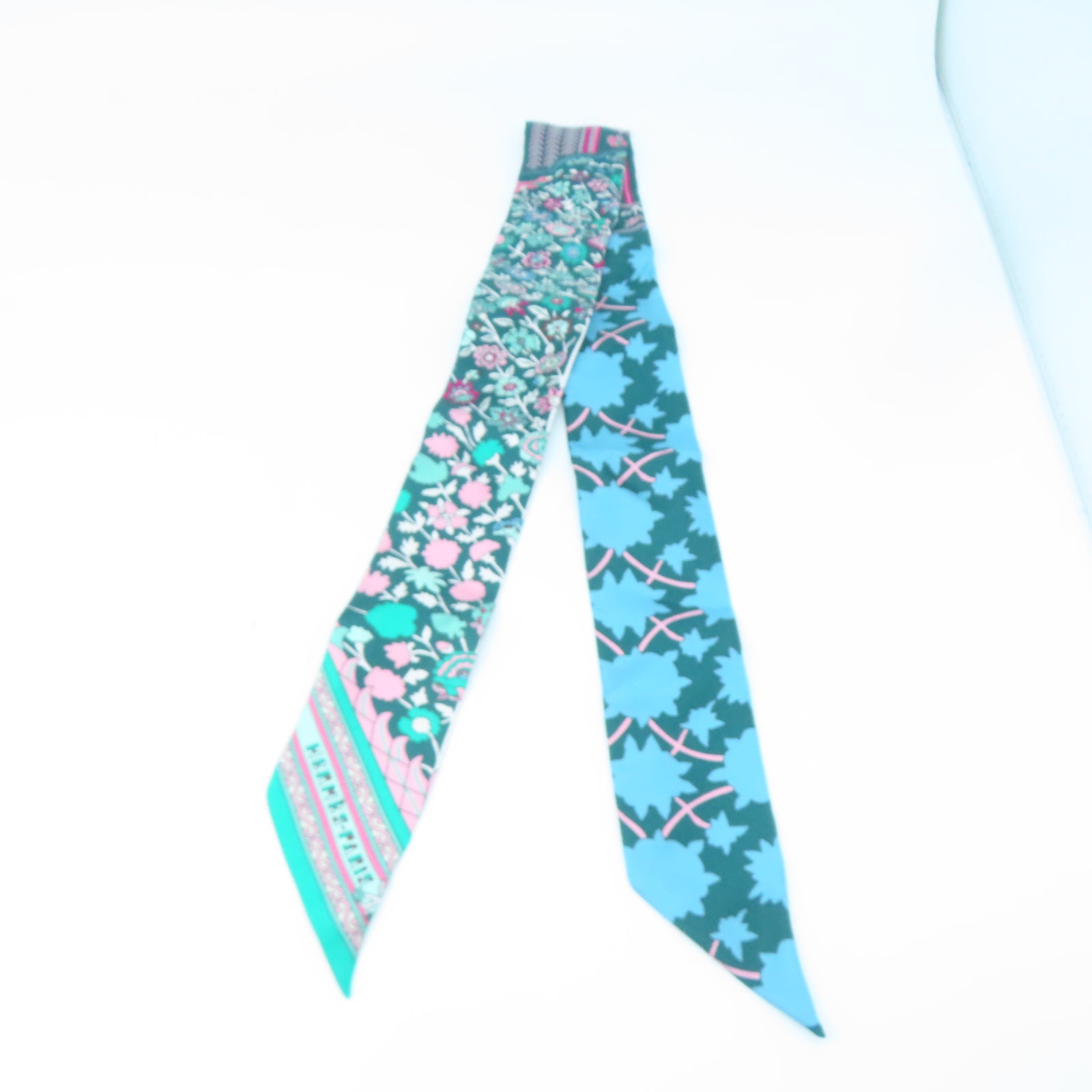 HERMES 【激減優惠】絲質Twilly Scarf絲巾藍色