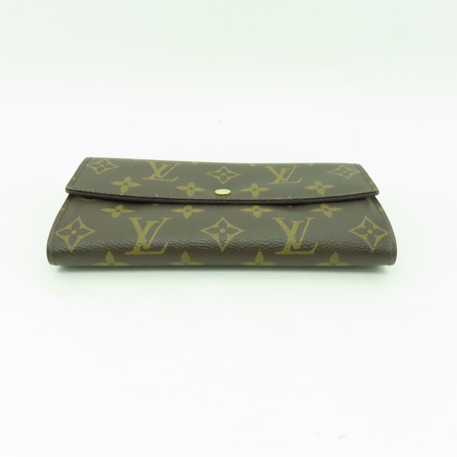 LOUIS VUITTON Monogram Long Wallet金扣長錢包棕色
