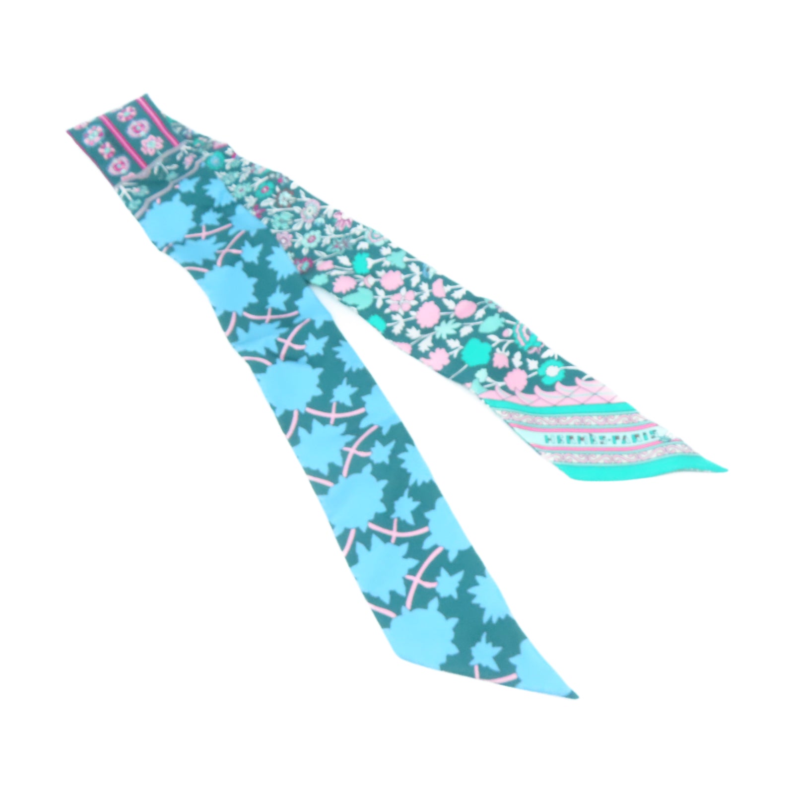 HERMES 【激減優惠】絲質Twilly Scarf絲巾藍色