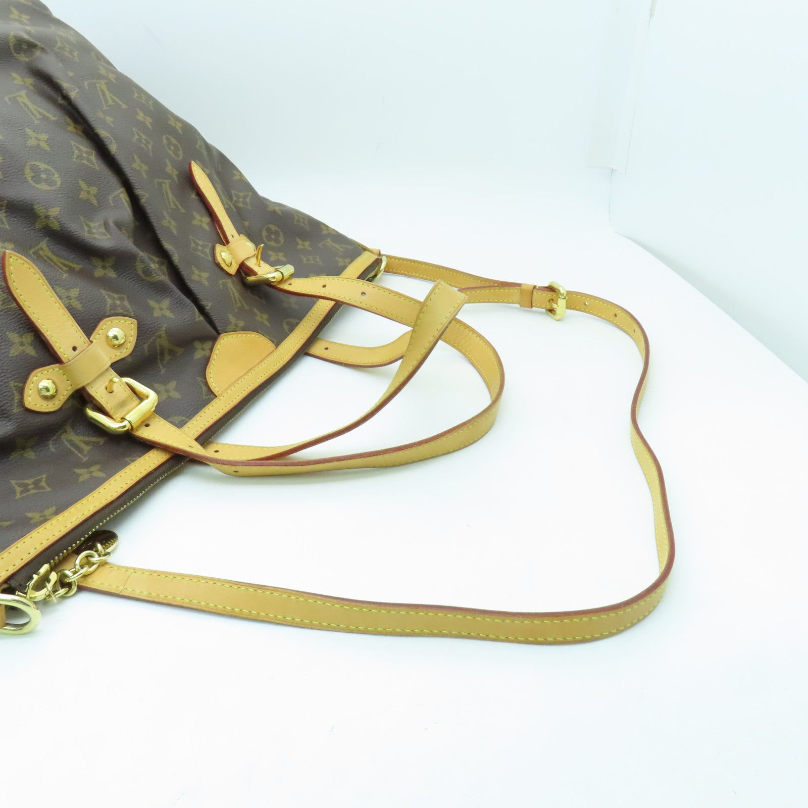 LOUIS VUITTON Monogram Palermo GM金扣手挽肩背兩用袋啡色