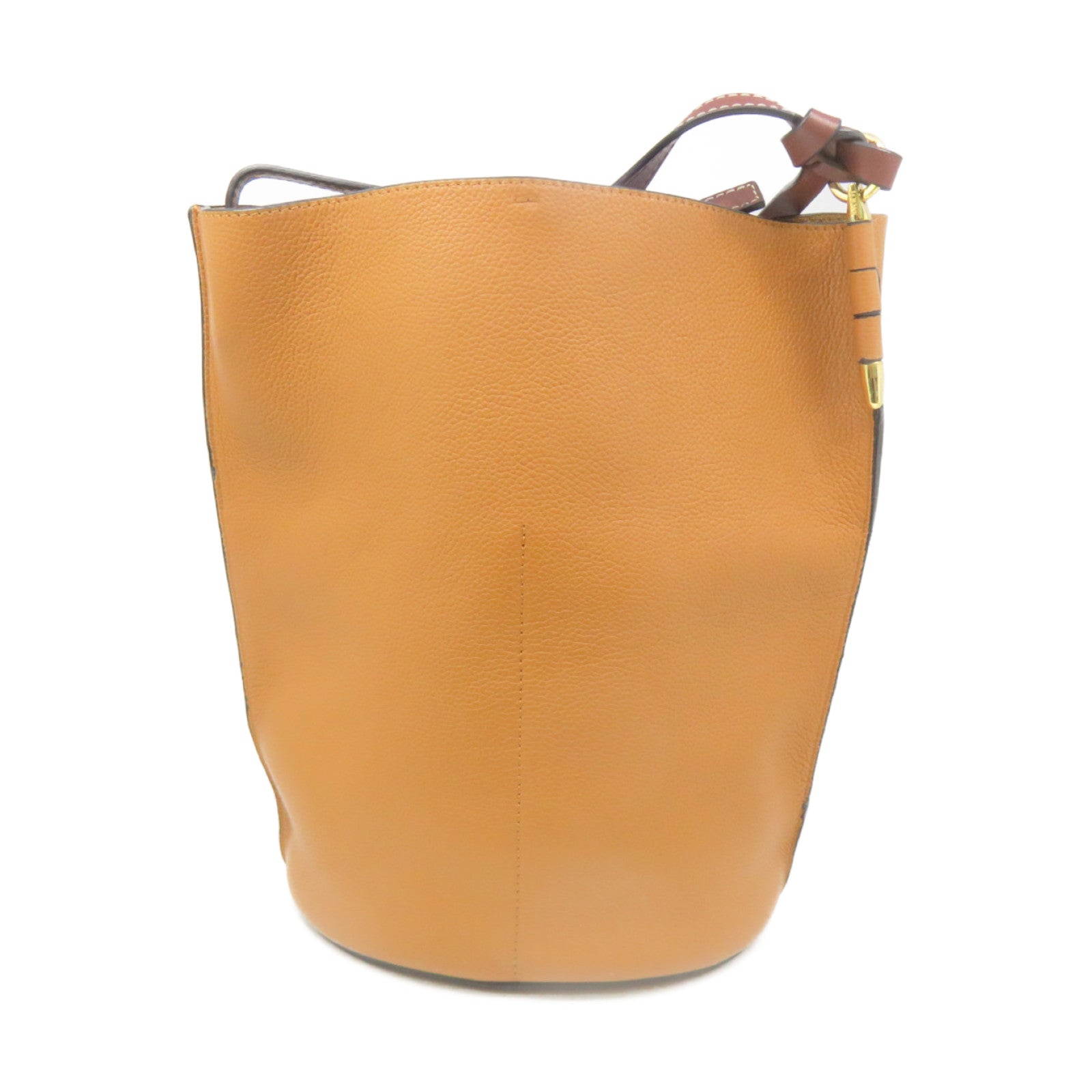 LOEWE 牛皮皮革Gate Bucket Shoulder Bag肩背袋啡色