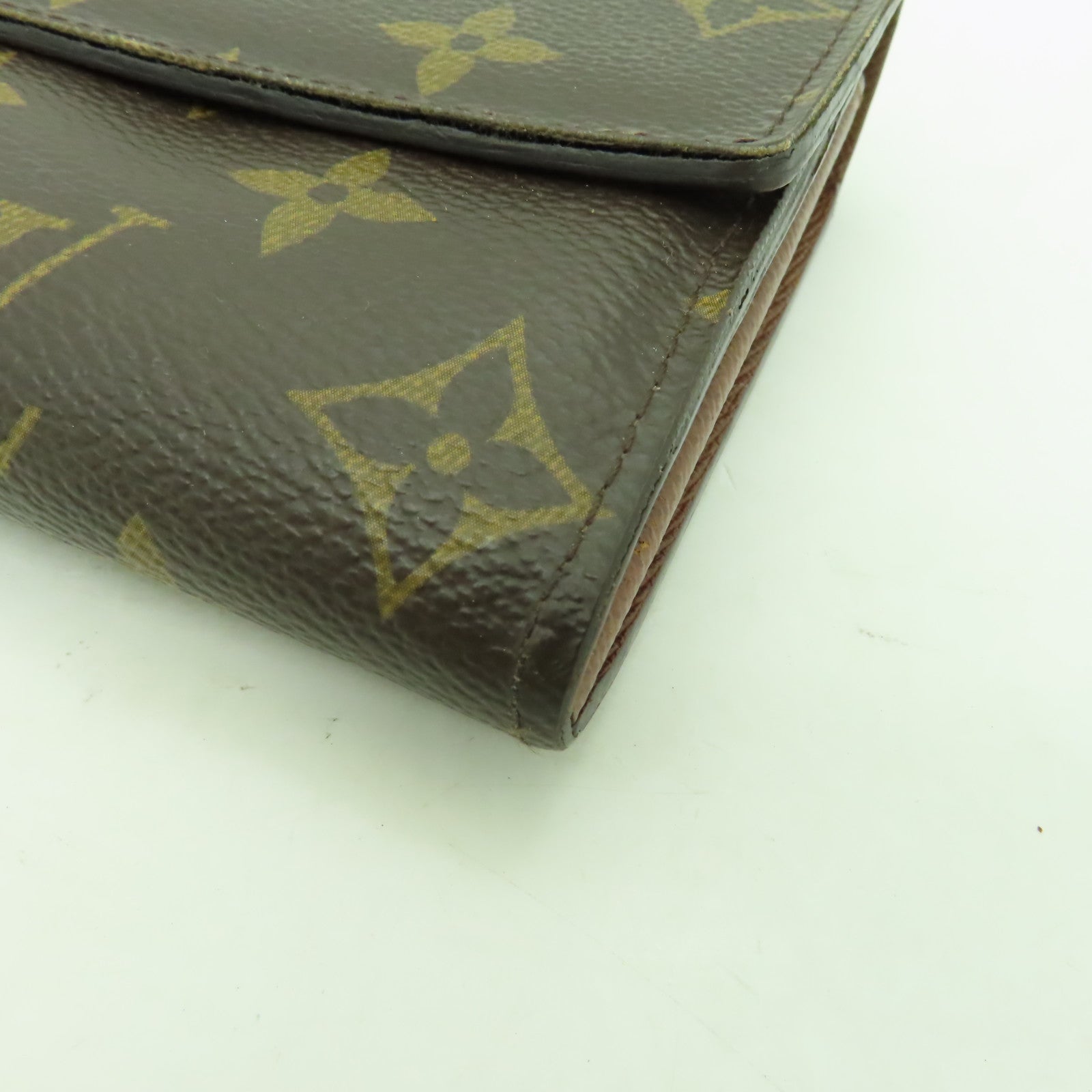 LOUIS VUITTON Monogram Long Wallet金扣長錢包棕色