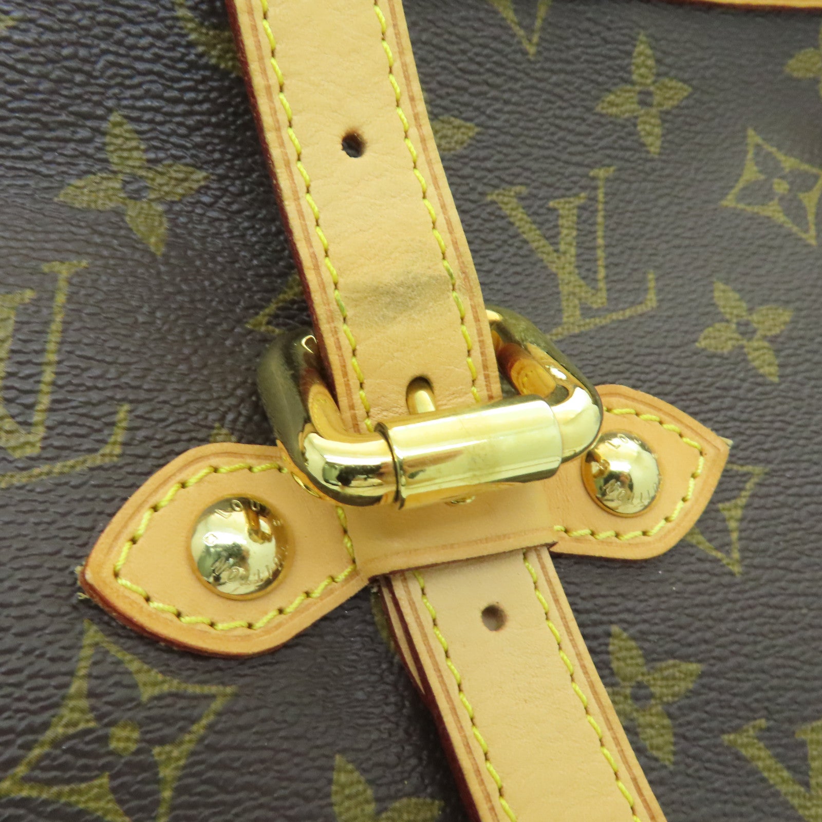 LOUIS VUITTON Monogram Palermo GM金扣手挽肩背兩用袋啡色
