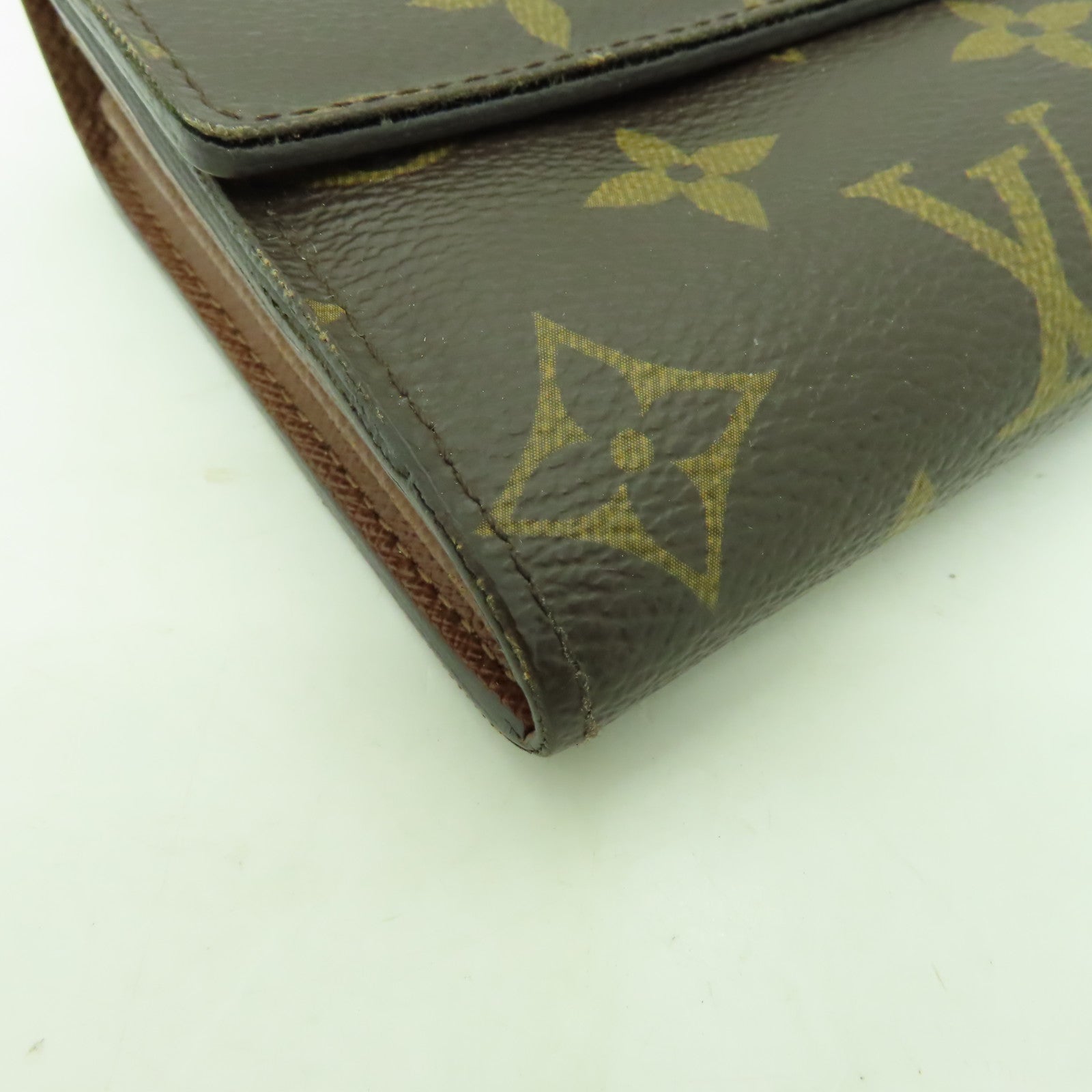 LOUIS VUITTON Monogram Long Wallet金扣長錢包棕色