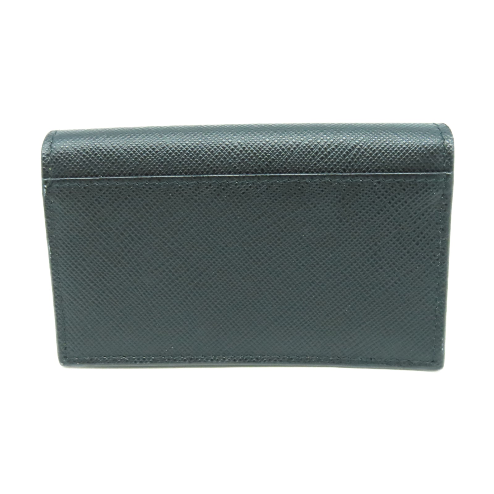 PRADA Saffiano皮革Card Case金扣卡片包黑色