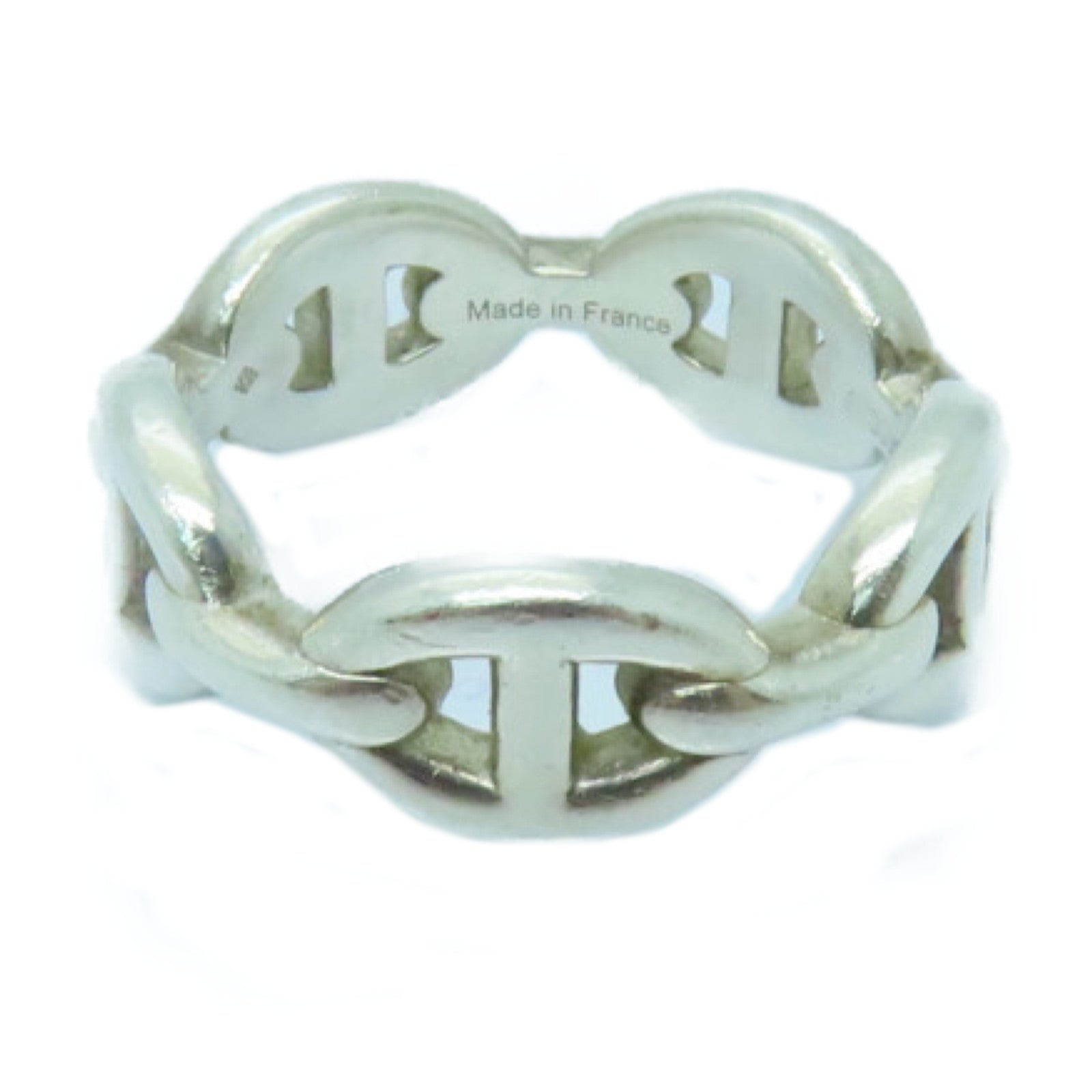 HERMES 925純銀Chaine D'Ancre Ring戒指Hermes#54 US#7