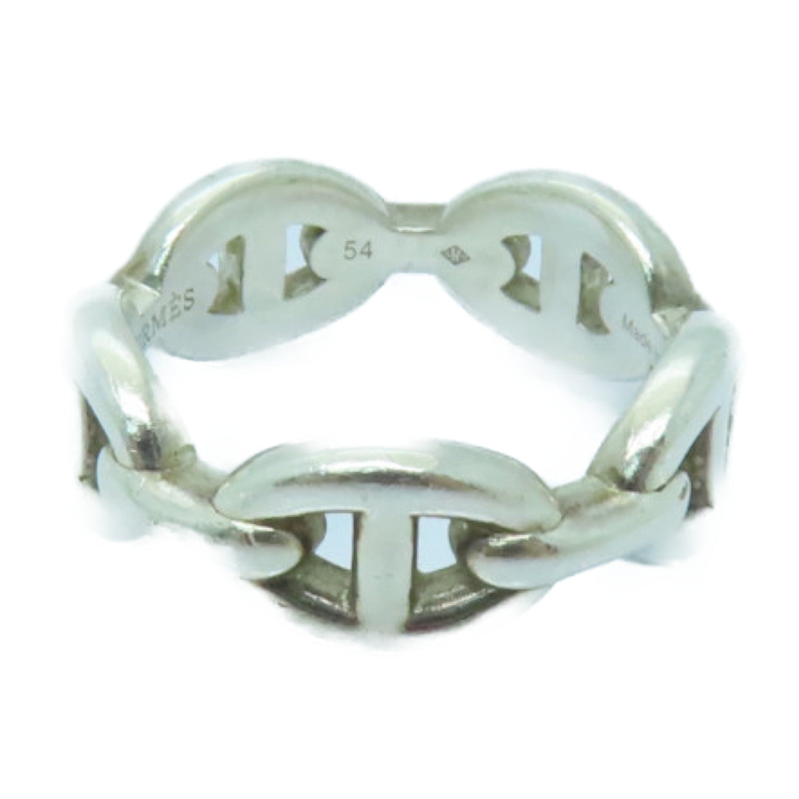HERMES 925純銀Chaine D'Ancre Ring戒指Hermes#54 US#7