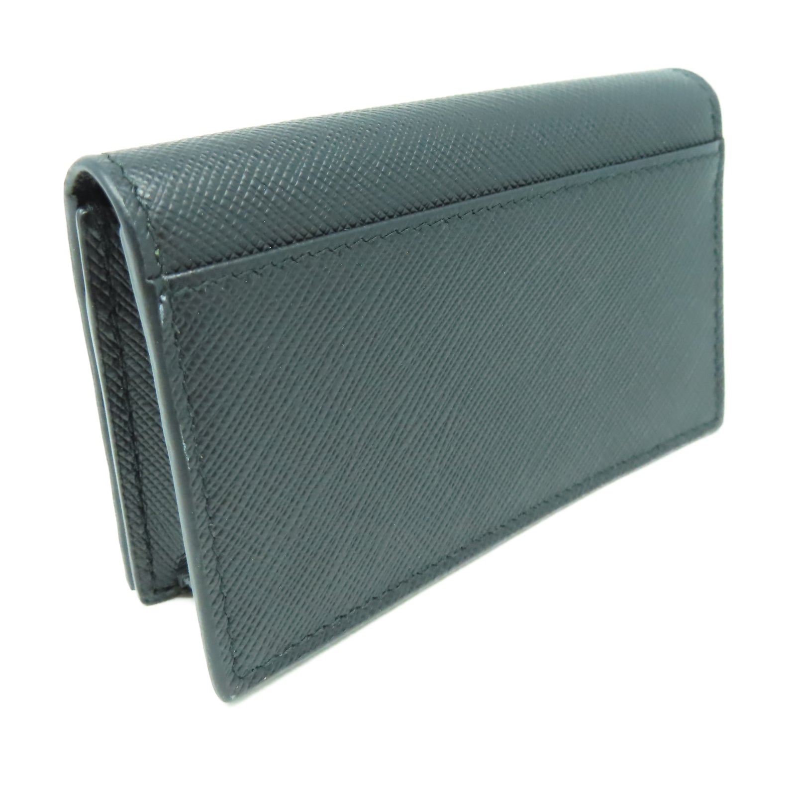 PRADA Saffiano皮革Card Case金扣卡片包黑色