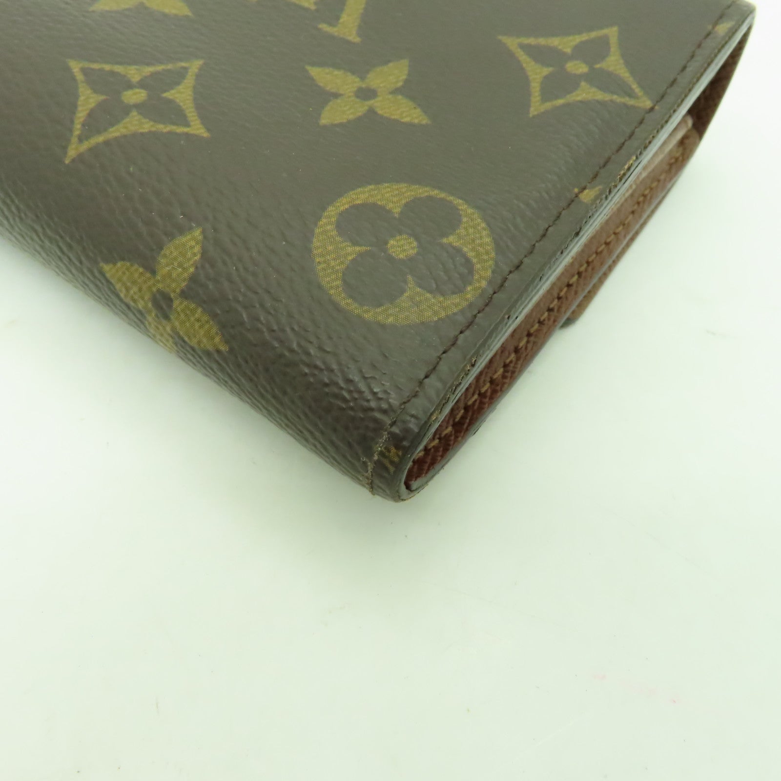 LOUIS VUITTON Monogram Long Wallet金扣長錢包棕色