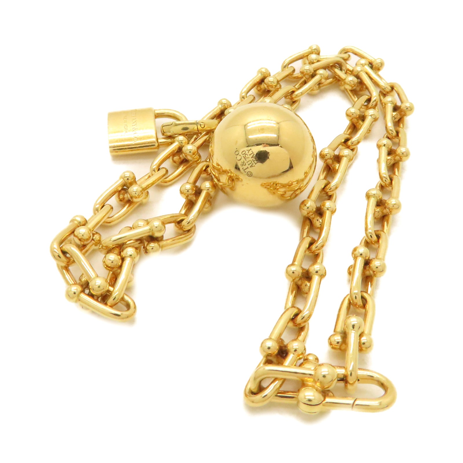 TIFFANY＆CO 18K黃金Hard Wear Necklace項鏈金色