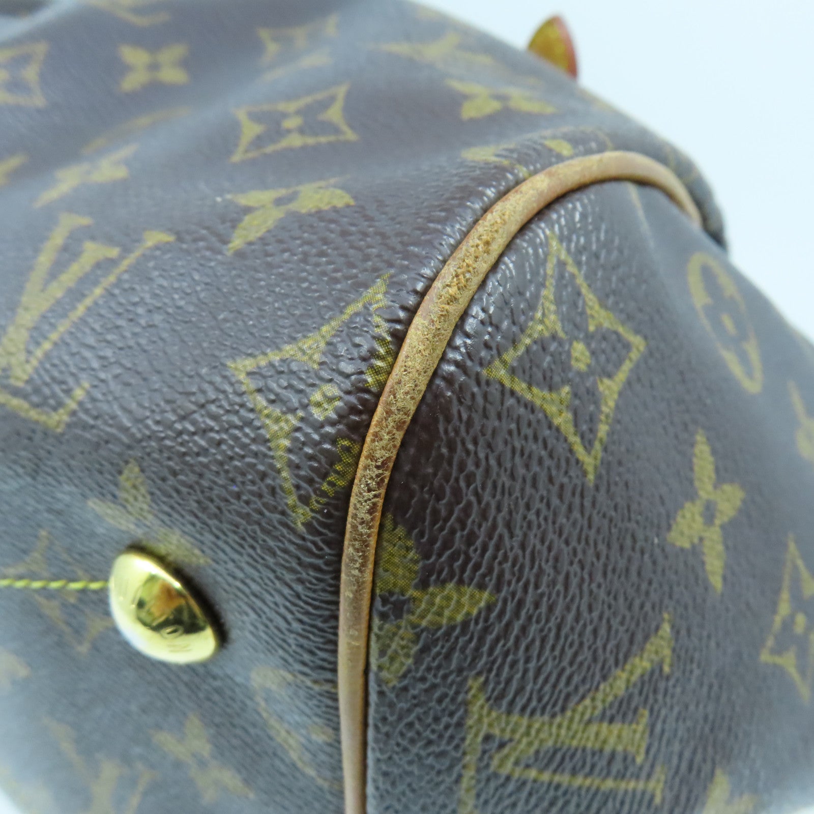 LOUIS VUITTON Monogram Tivoli GM金扣手挽袋啡色