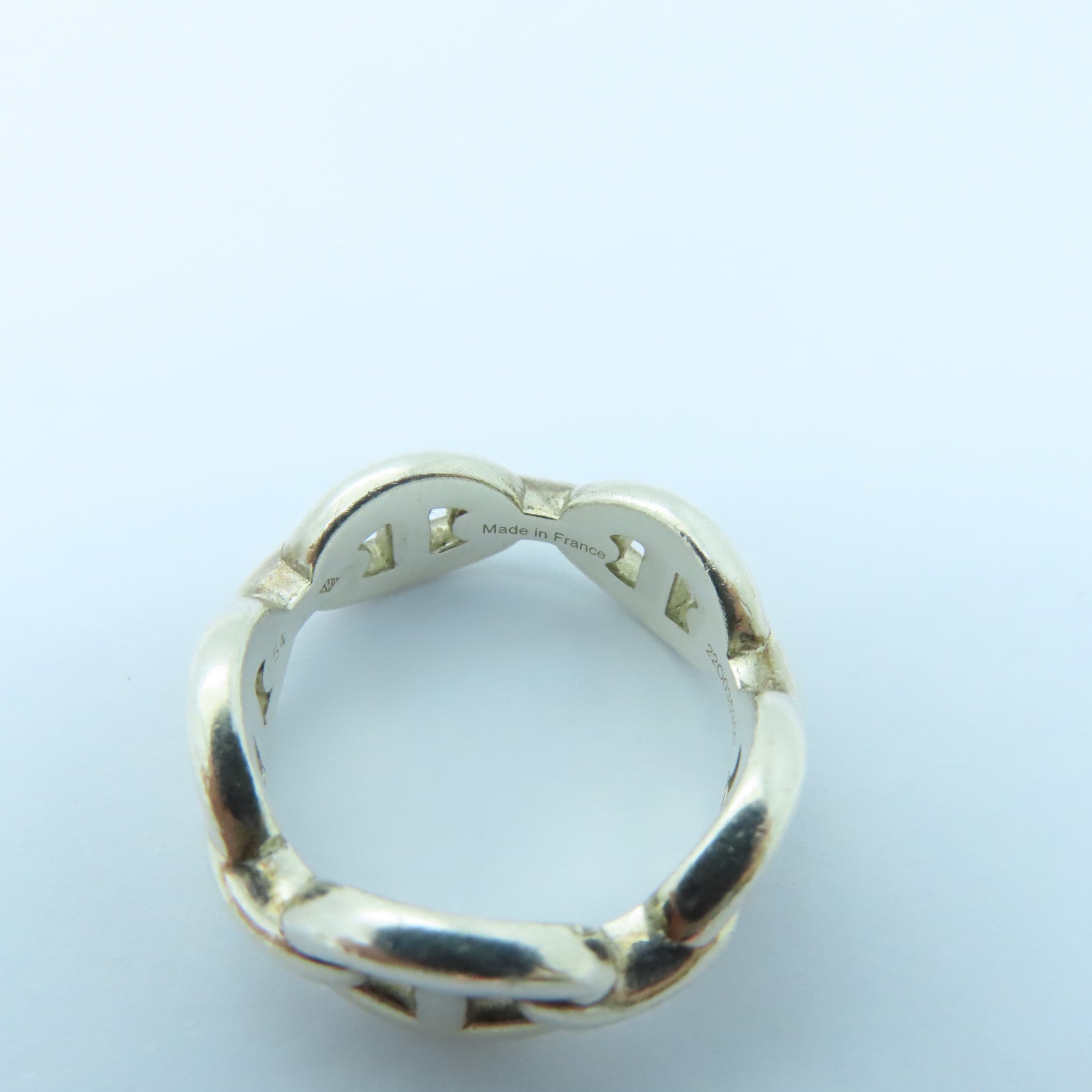 HERMES 925純銀Chaine D'Ancre Ring戒指Hermes#54 US#7