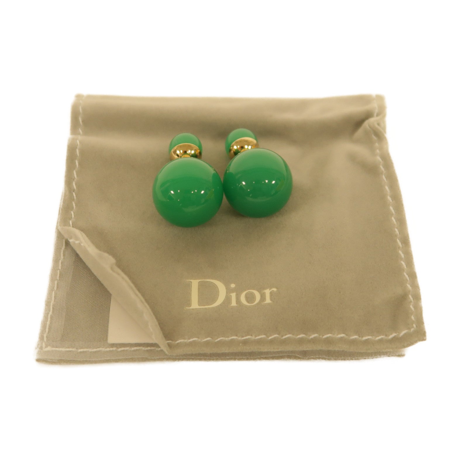 Dior PVC Earrings耳環綠色/金色