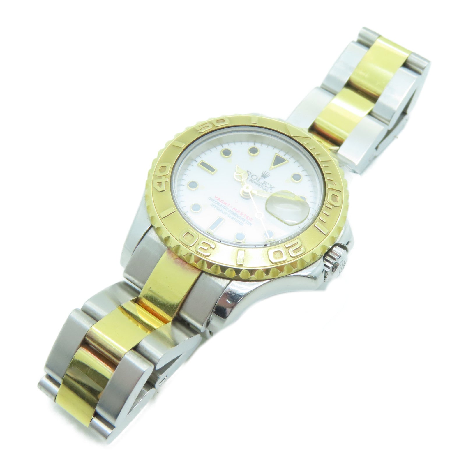 ROLEX 【激減優惠】Yacht Master 18K黃金/不鏽鋼自動機芯手錶白色