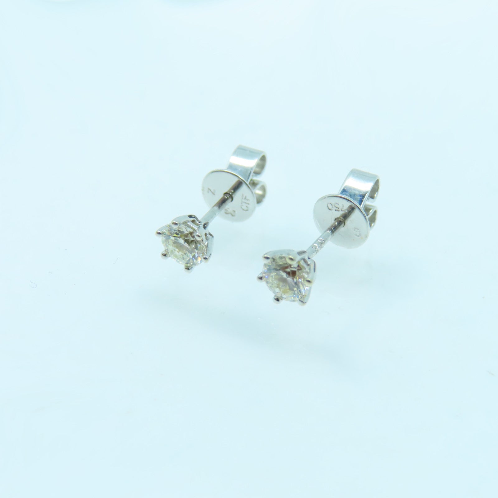 JEWELRY 18K白金Diamond Earrings0.58ct鑽石耳環