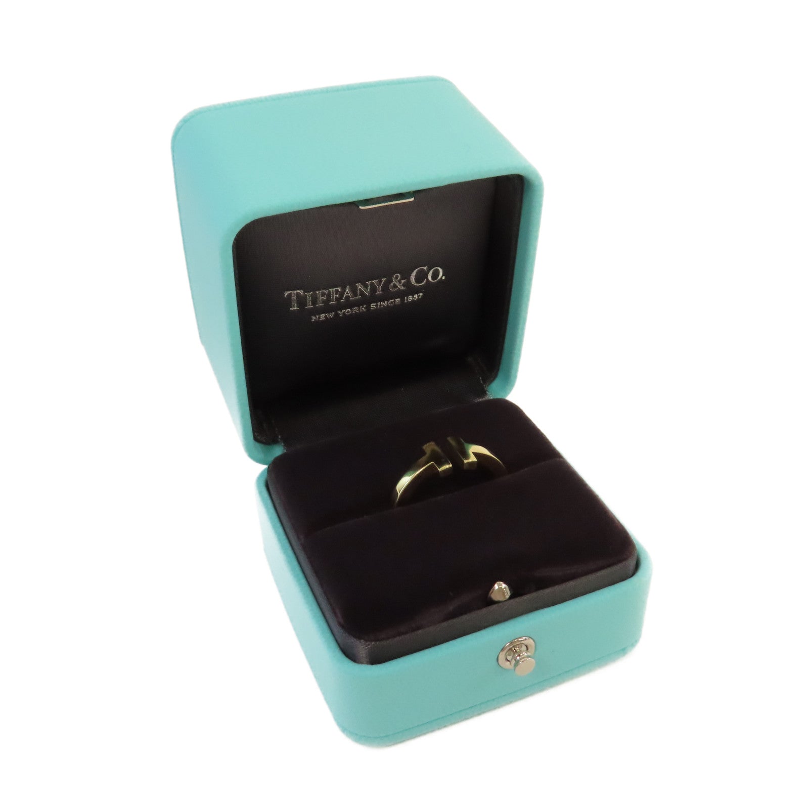 TIFFANY＆CO 18K黃金T Wire Ring戒指US#8