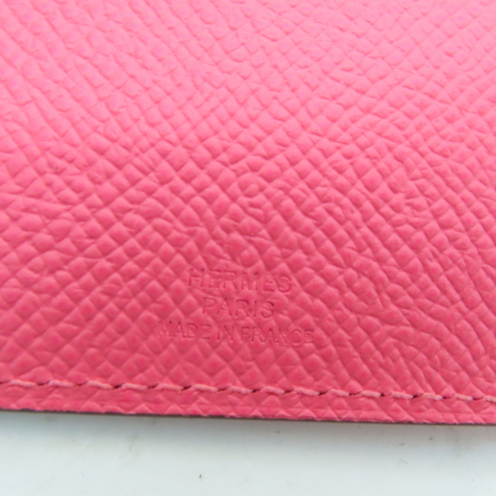HERMES 【激減優惠】Epsom皮革MC2 Passport Case護照套粉紅色