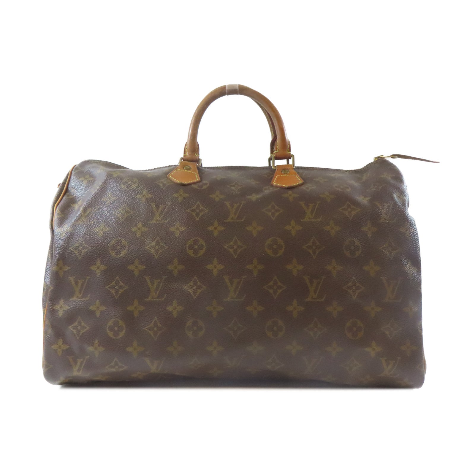LOUIS VUITTON Monogram Speedy 35金扣手挽袋啡色