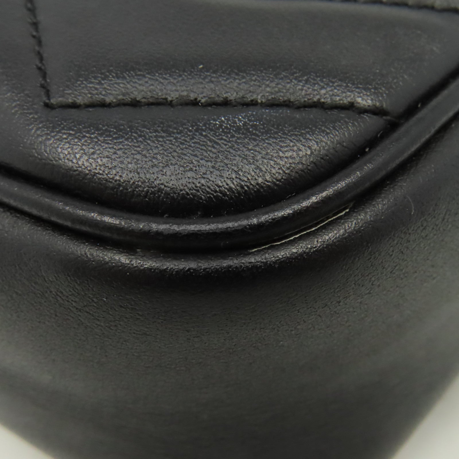 GUCCI 牛皮皮革GG Marmont Mini Shoulder Bag肩背袋黑色