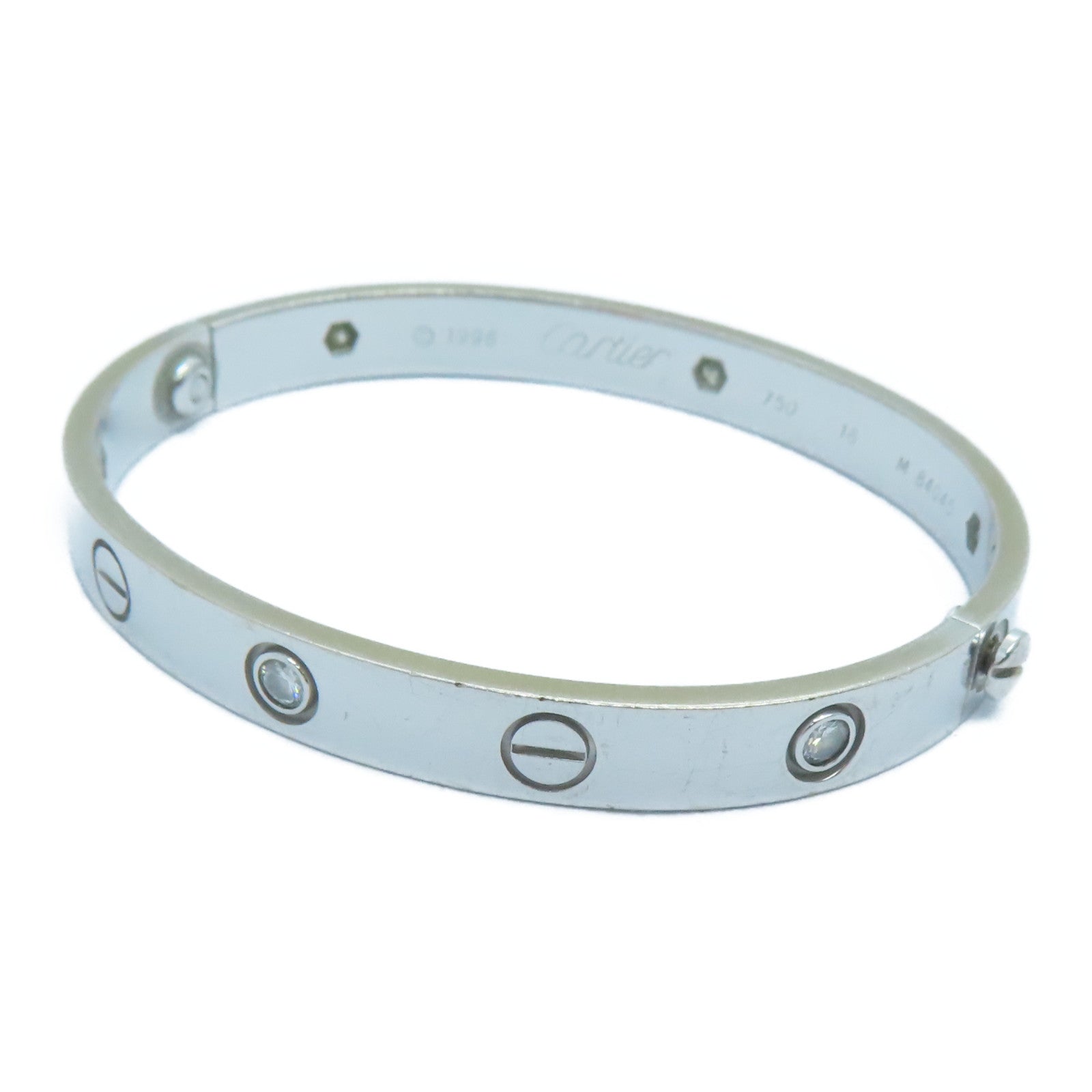 CARTIER 18K白金Love Bangle鑽石手鐲Cartier#16