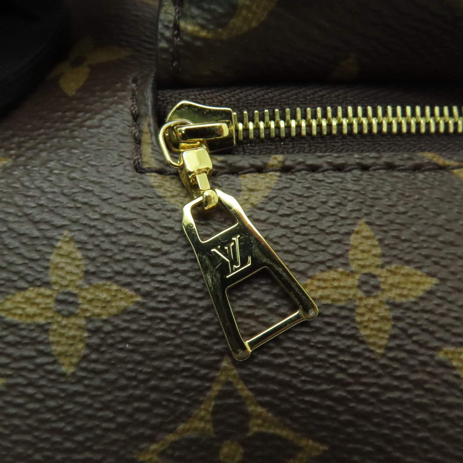 LOUIS VUITTON Monogram Montsouris PM金扣背包啡色/黑色