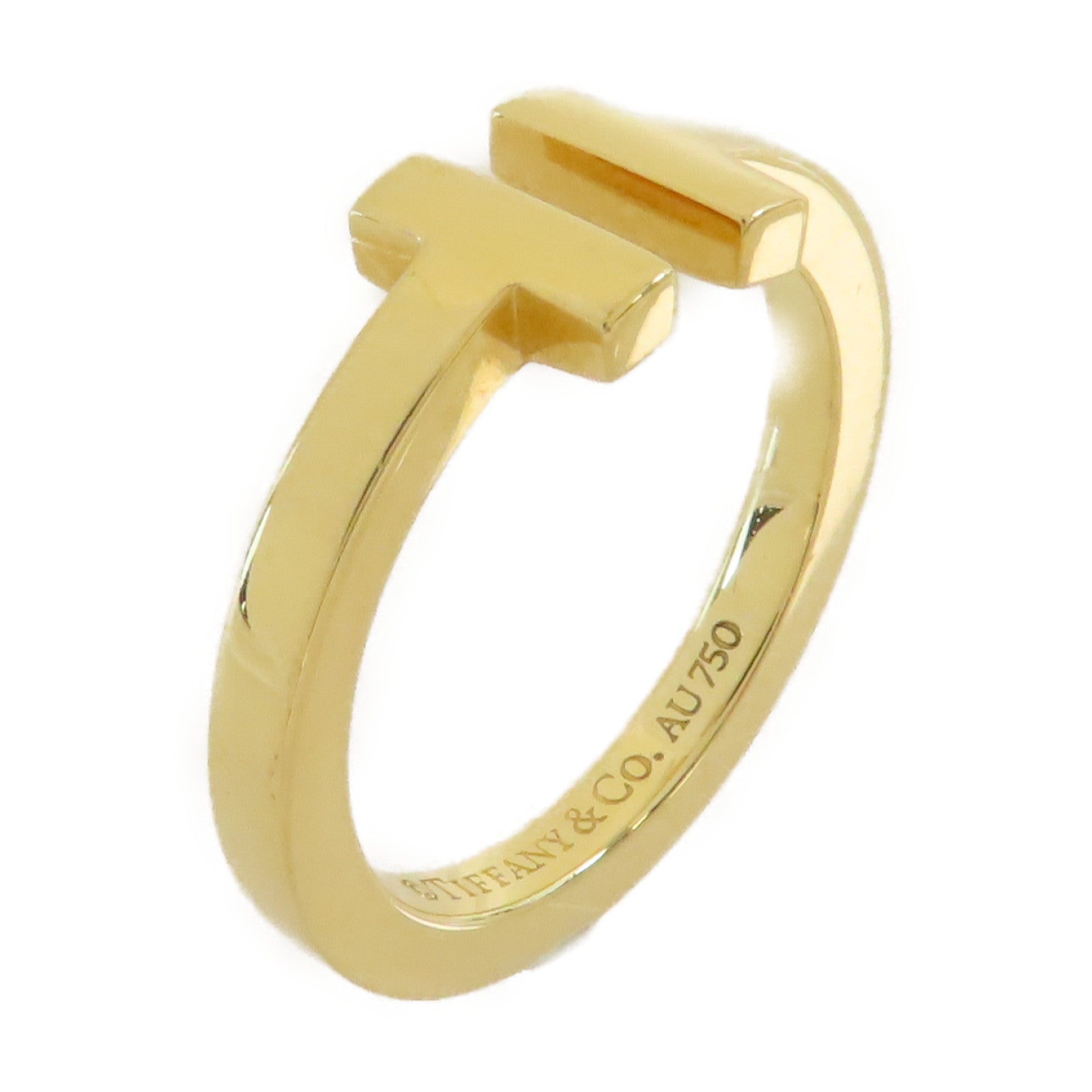 TIFFANY＆CO 18K黃金T Wire Ring戒指US#8