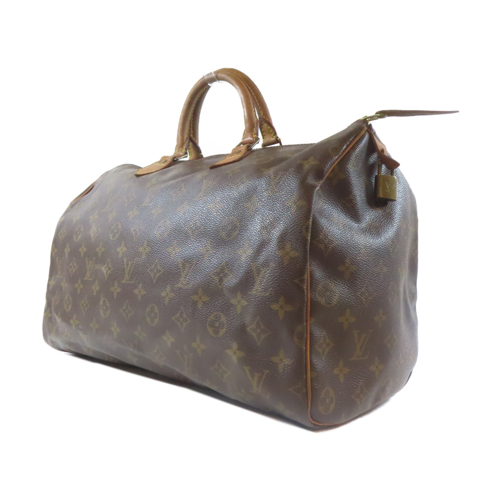 LOUIS VUITTON Monogram Speedy 35金扣手挽袋啡色