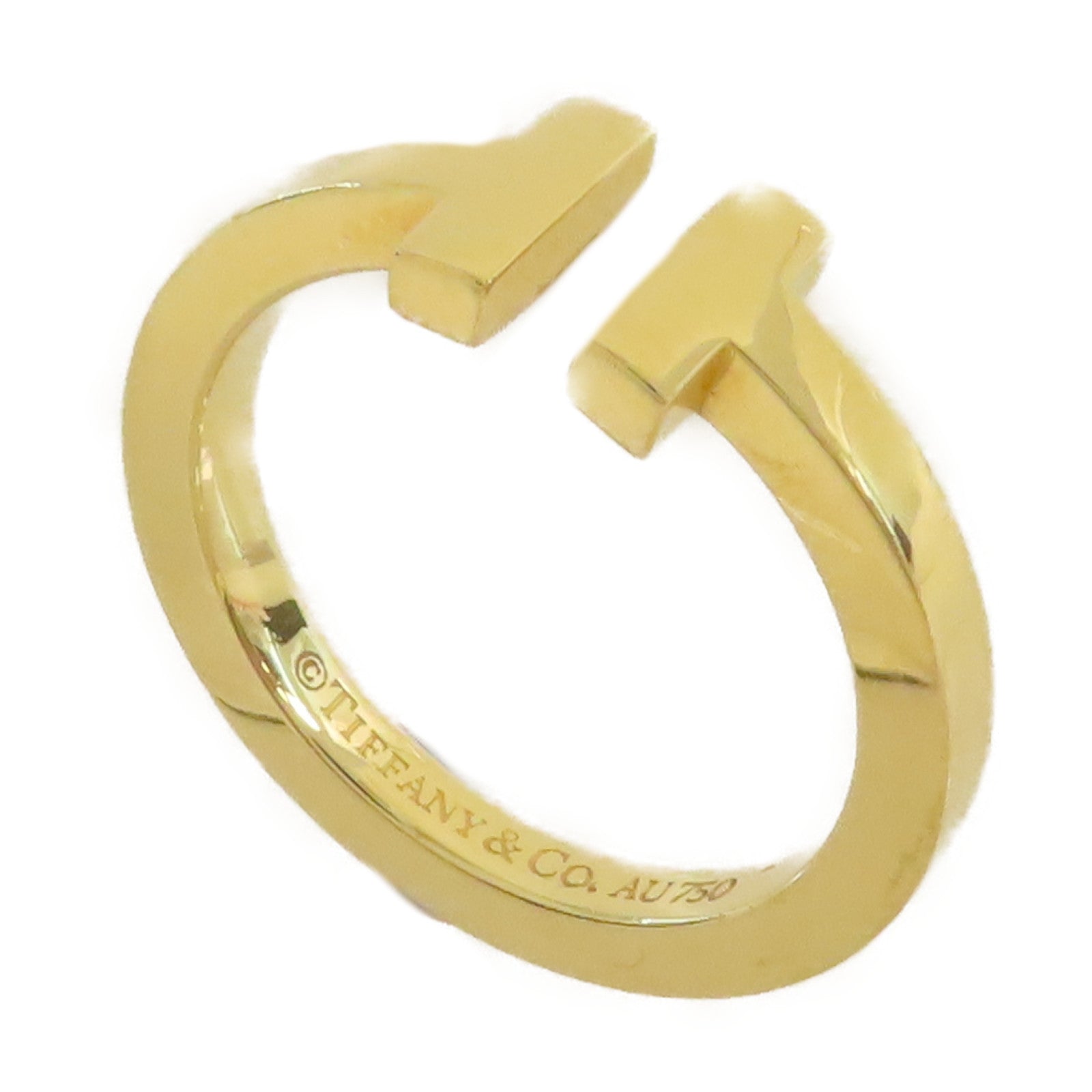 TIFFANY＆CO 18K黃金T Wire Ring戒指US#8