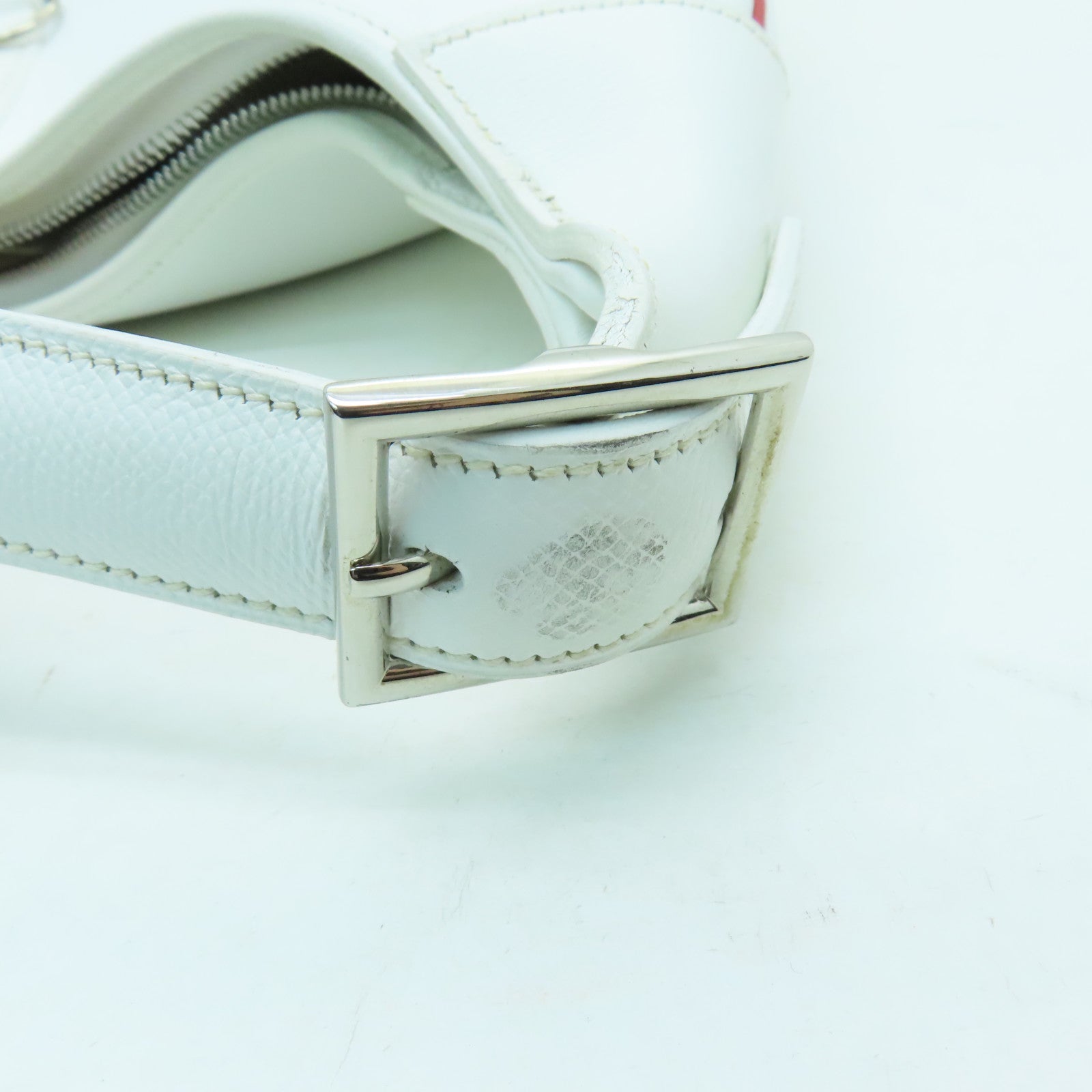 HERMES 【激減優惠】Epsom皮革Trim 35銀扣肩背袋白色