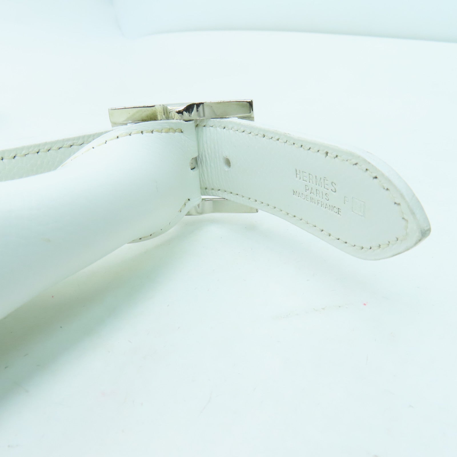 HERMES 【激減優惠】Epsom皮革Trim 35銀扣肩背袋白色