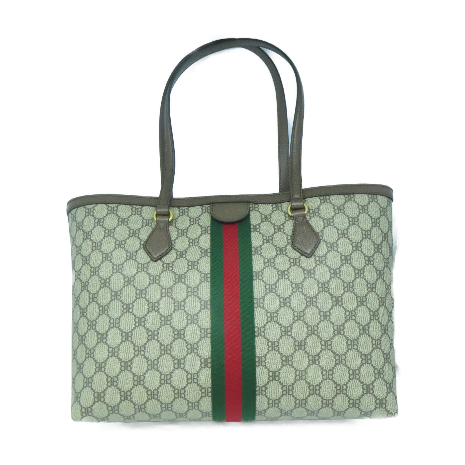 BALENCIAGA PVC塗層帆布Gucci/Balenciaga Graffiti Tote Bag金扣手挽袋啡色/黑色