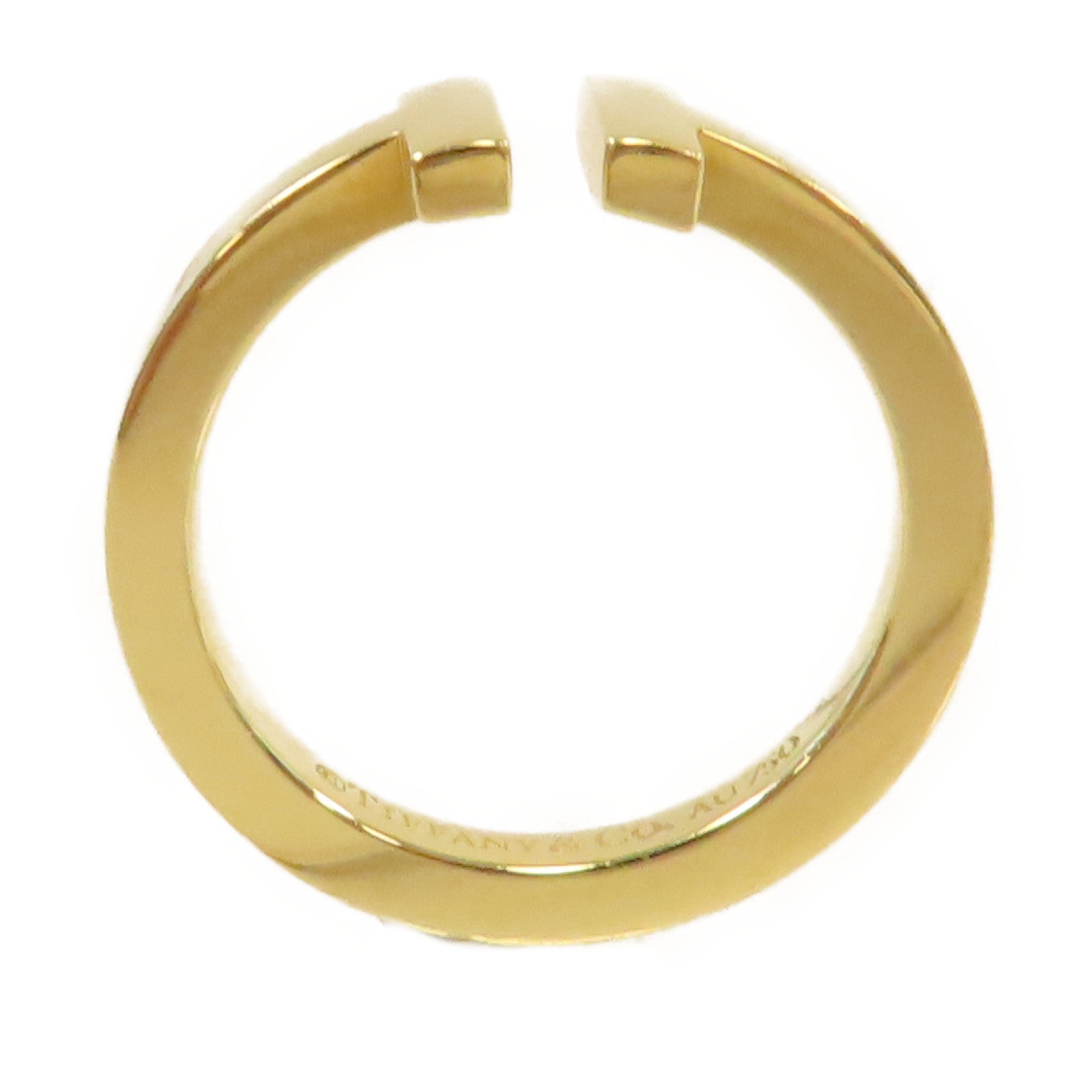 TIFFANY＆CO 18K黃金T Wire Ring戒指US#8