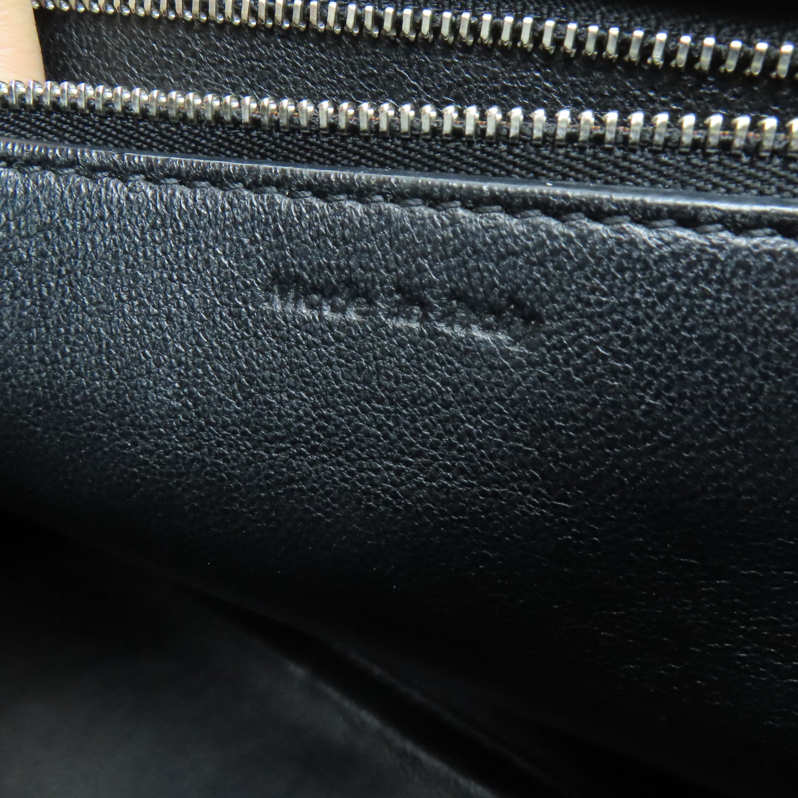 CELINE 牛皮皮革Shoulder Bag银扣肩背袋灰色