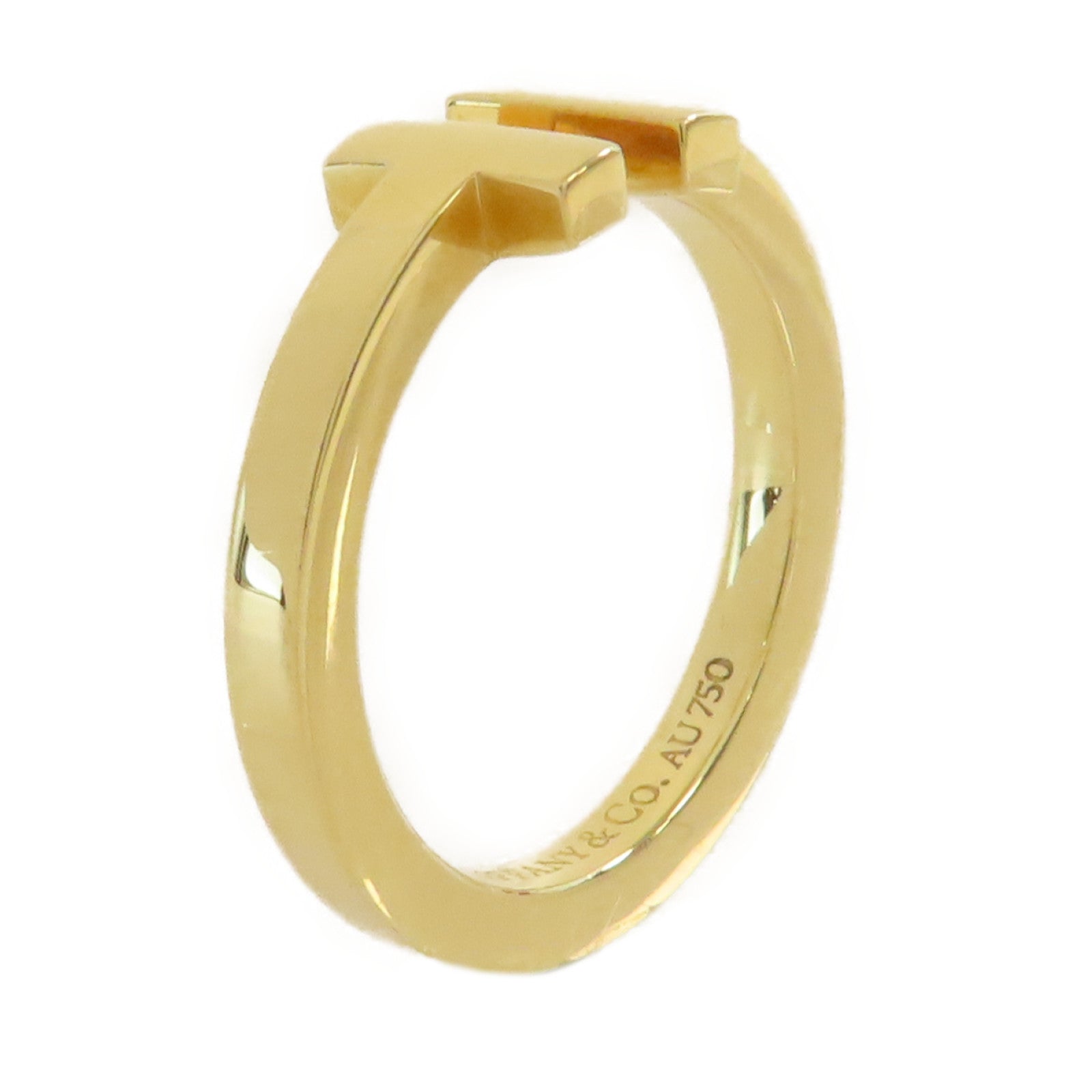 TIFFANY＆CO 18K黃金T Wire Ring戒指US#8