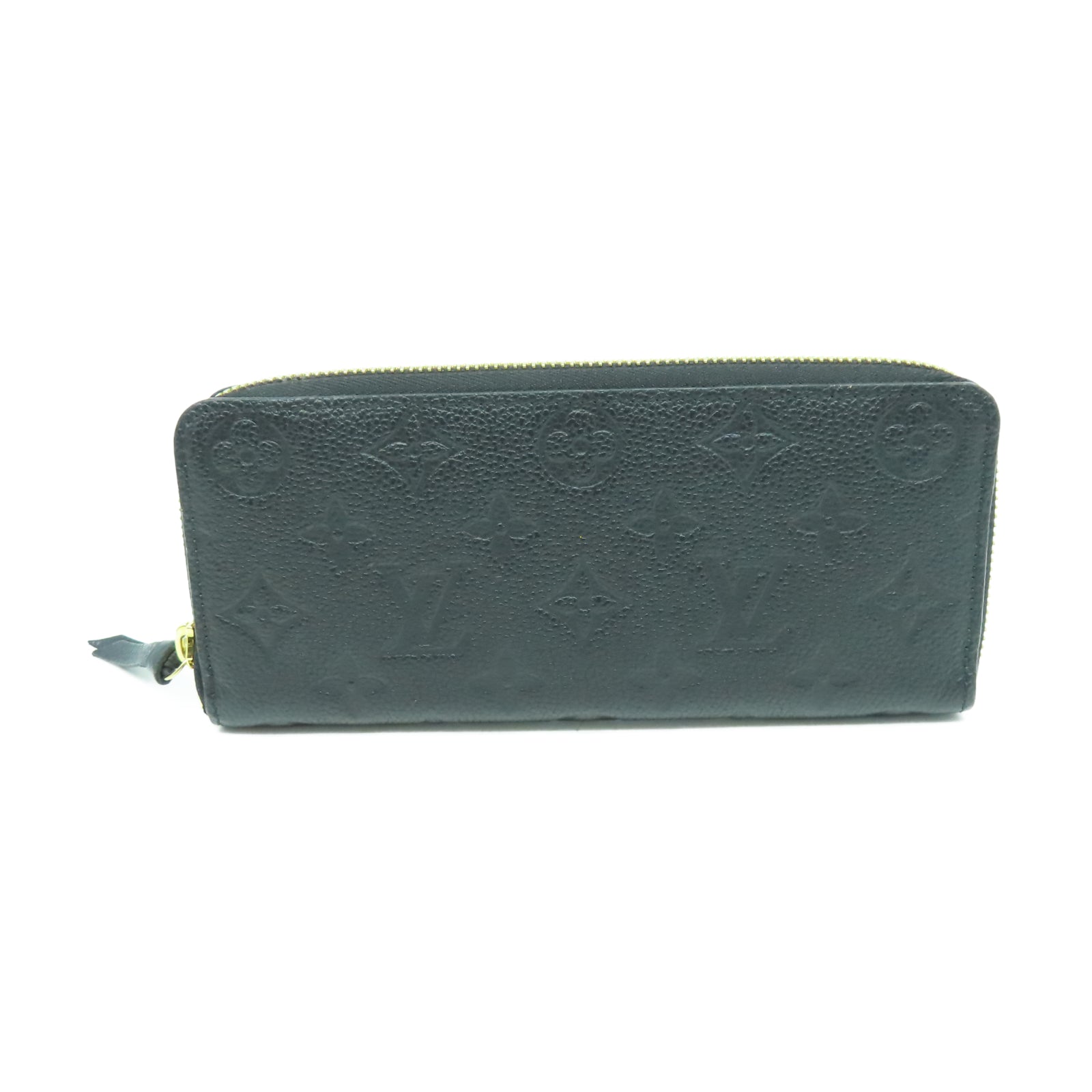 LOUIS VUITTON Monogram Empreinte Clemence Wallet金扣長錢包黑色