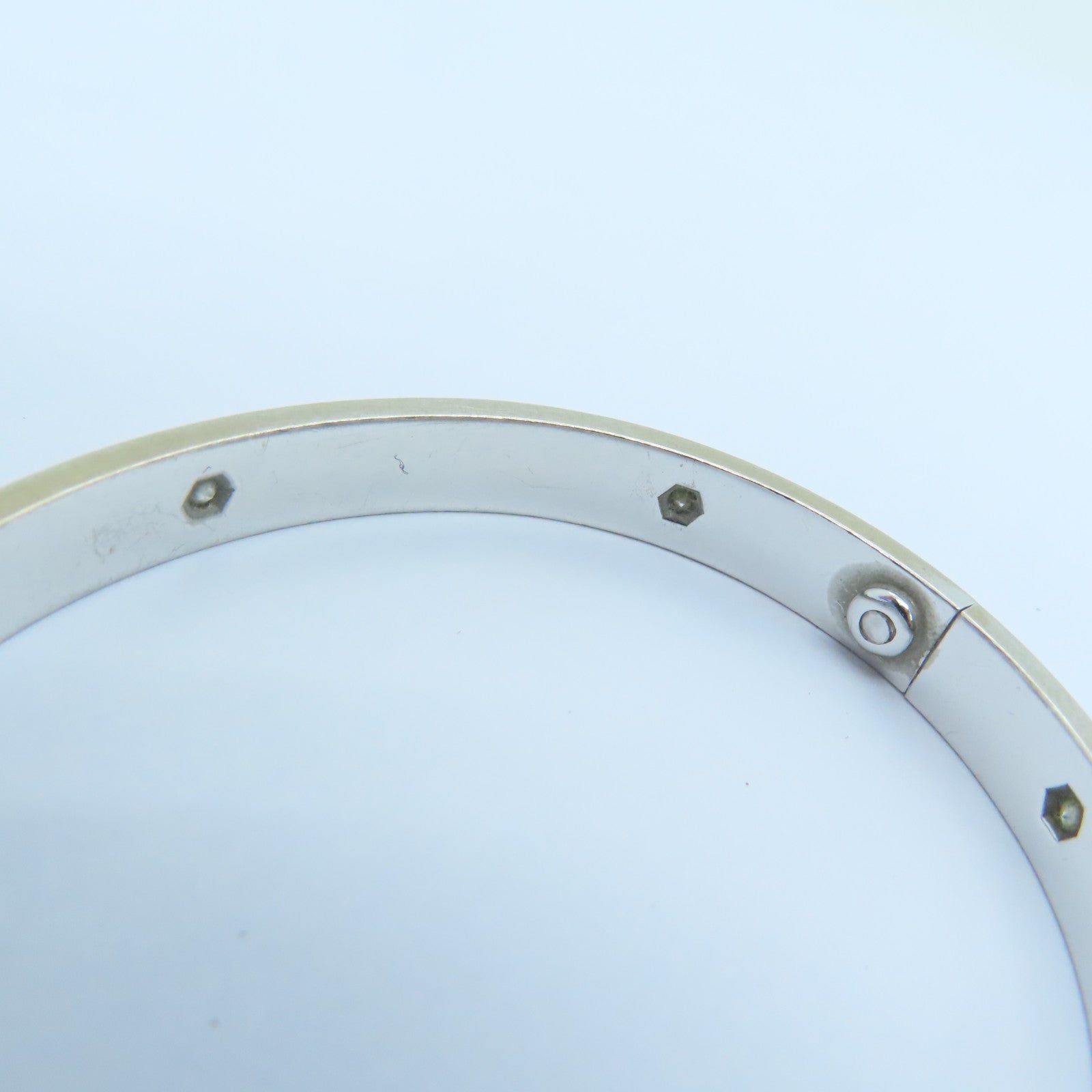 CARTIER 18K白金Love Bangle鑽石手鐲Cartier#16