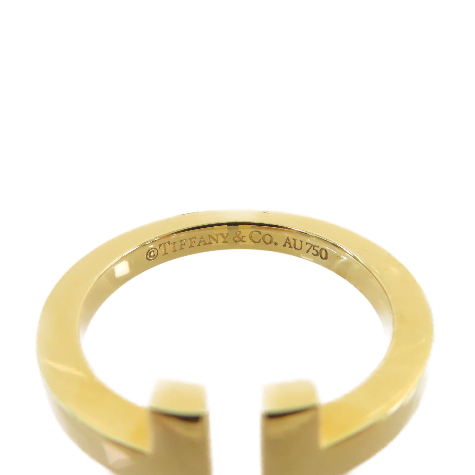 TIFFANY＆CO 18K黃金T Wire Ring戒指US#8