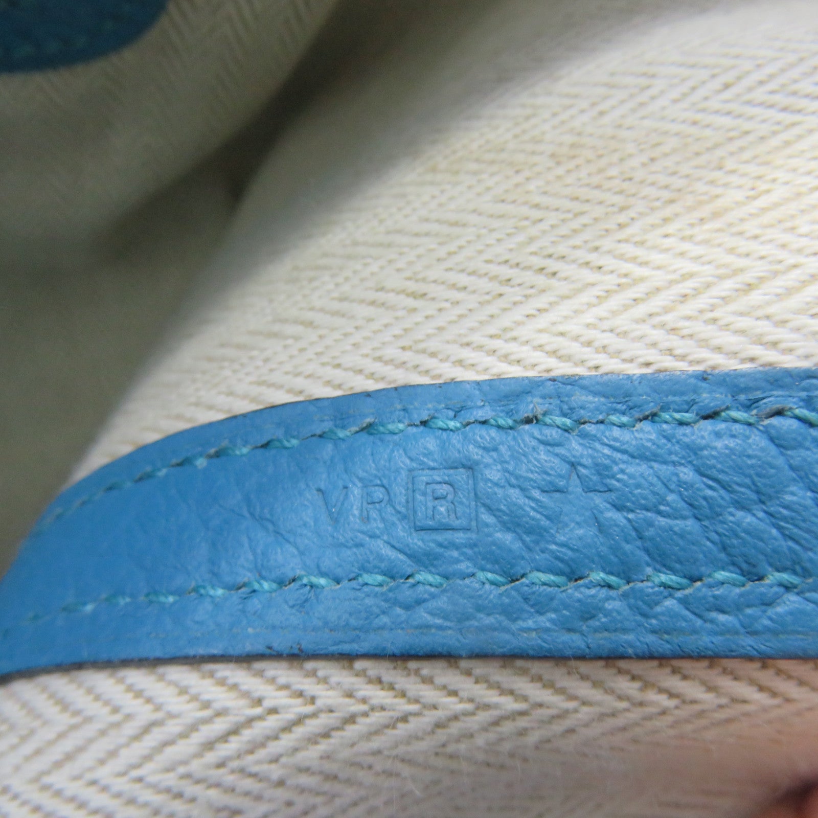 HERMES 【激减优惠】Negonda皮革GardenParty PM手挽袋浅蓝色