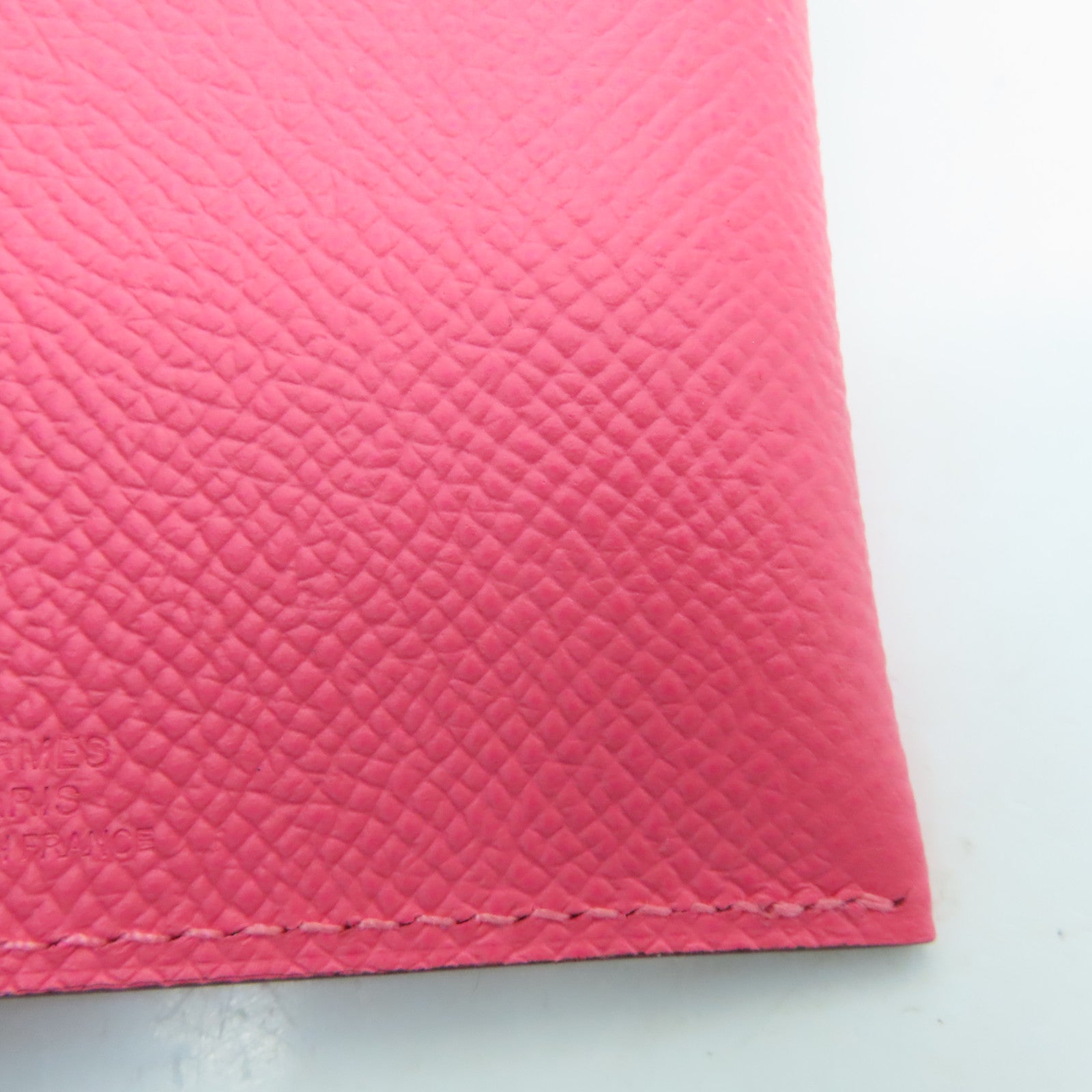 HERMES 【激減優惠】Epsom皮革MC2 Passport Case護照套粉紅色