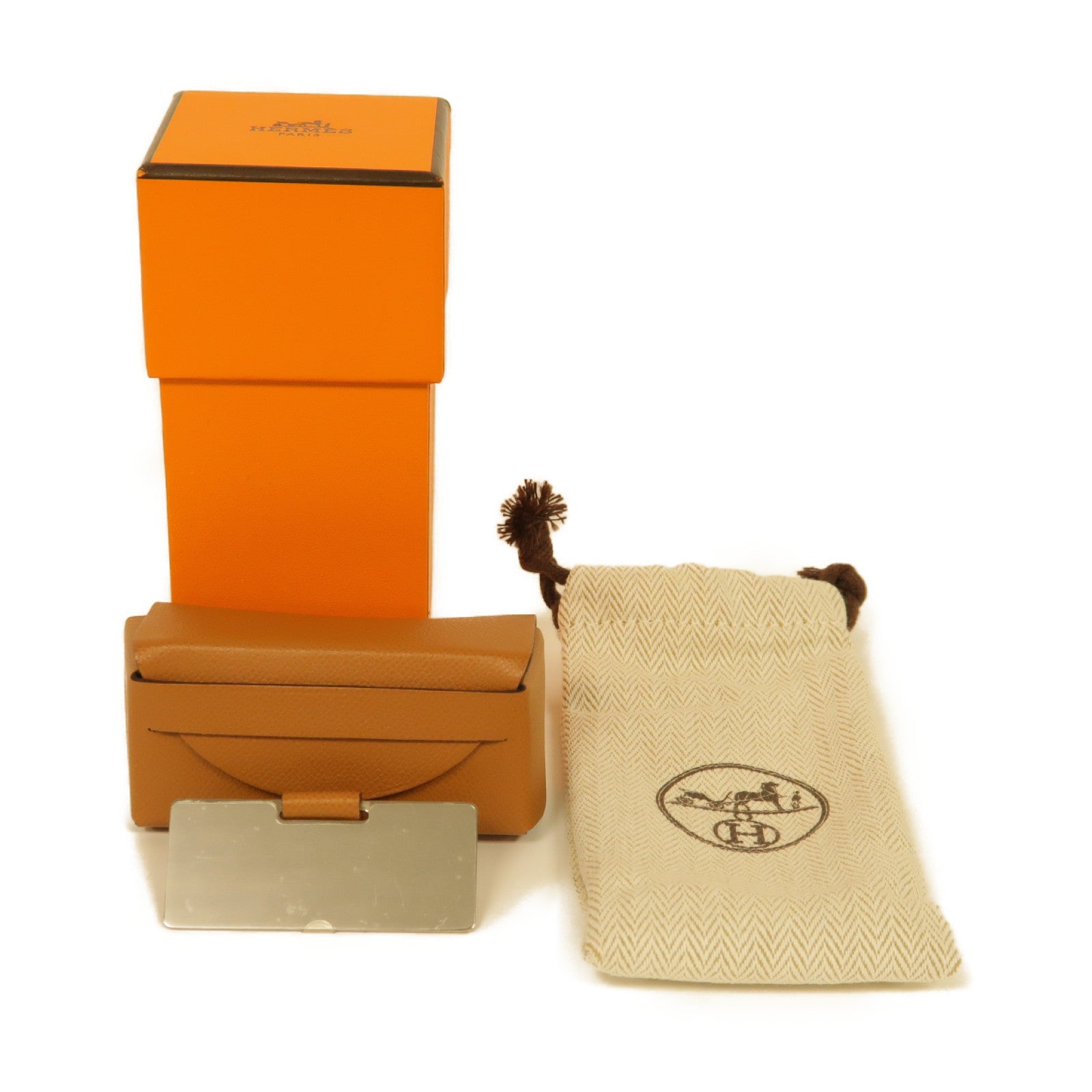 HERMES Epsom皮革Lipsick Box唇膏盒Gold經典駝色