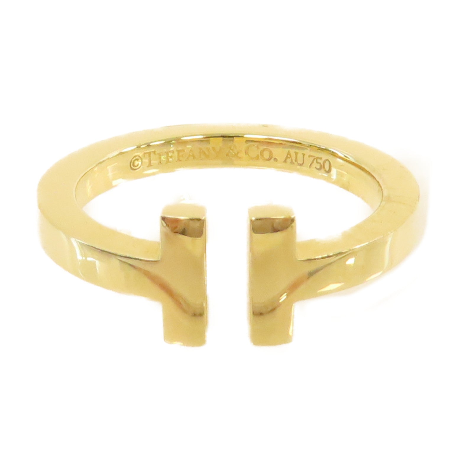 TIFFANY＆CO 18K黃金T Wire Ring戒指US#8