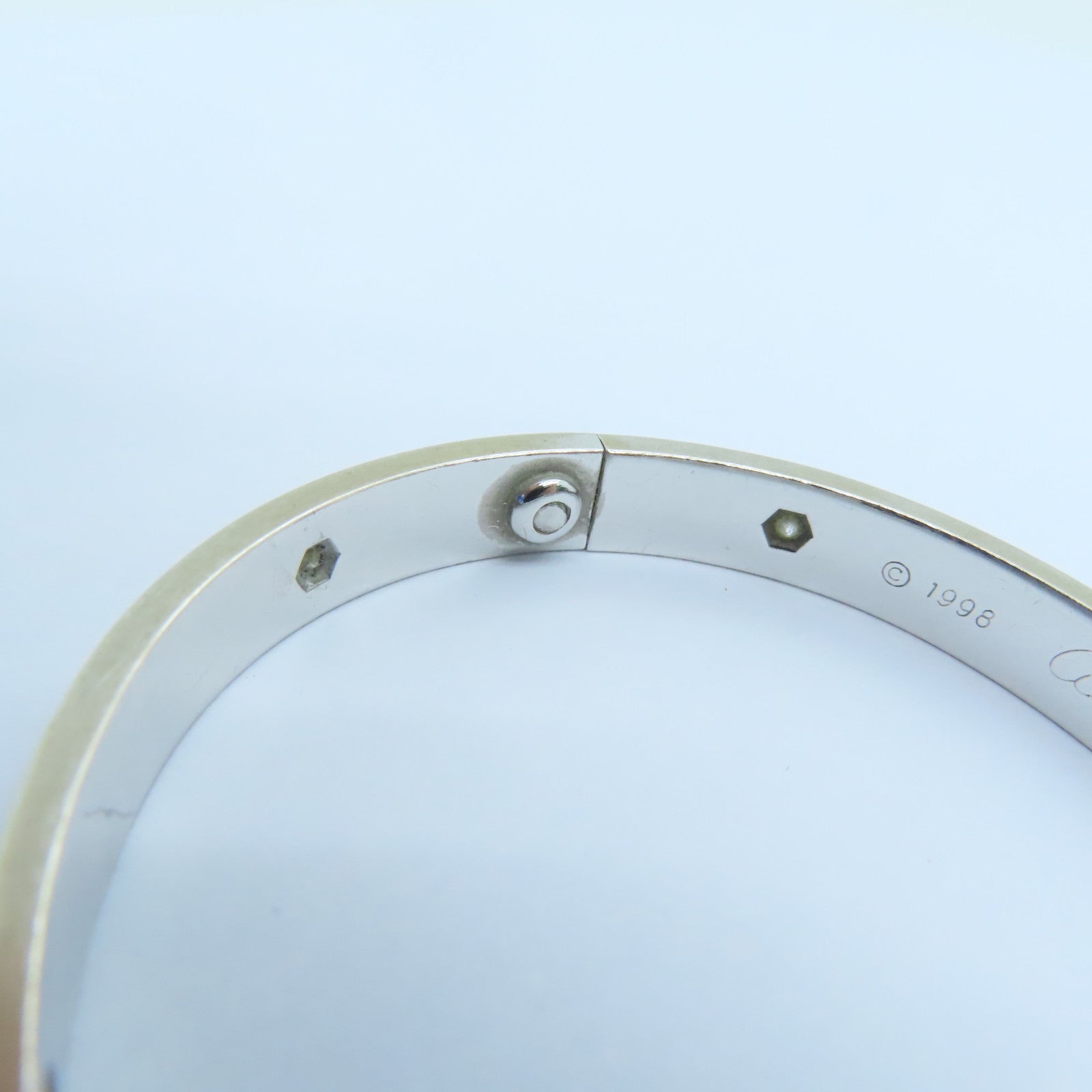CARTIER 18K白金Love Bangle鑽石手鐲Cartier#16
