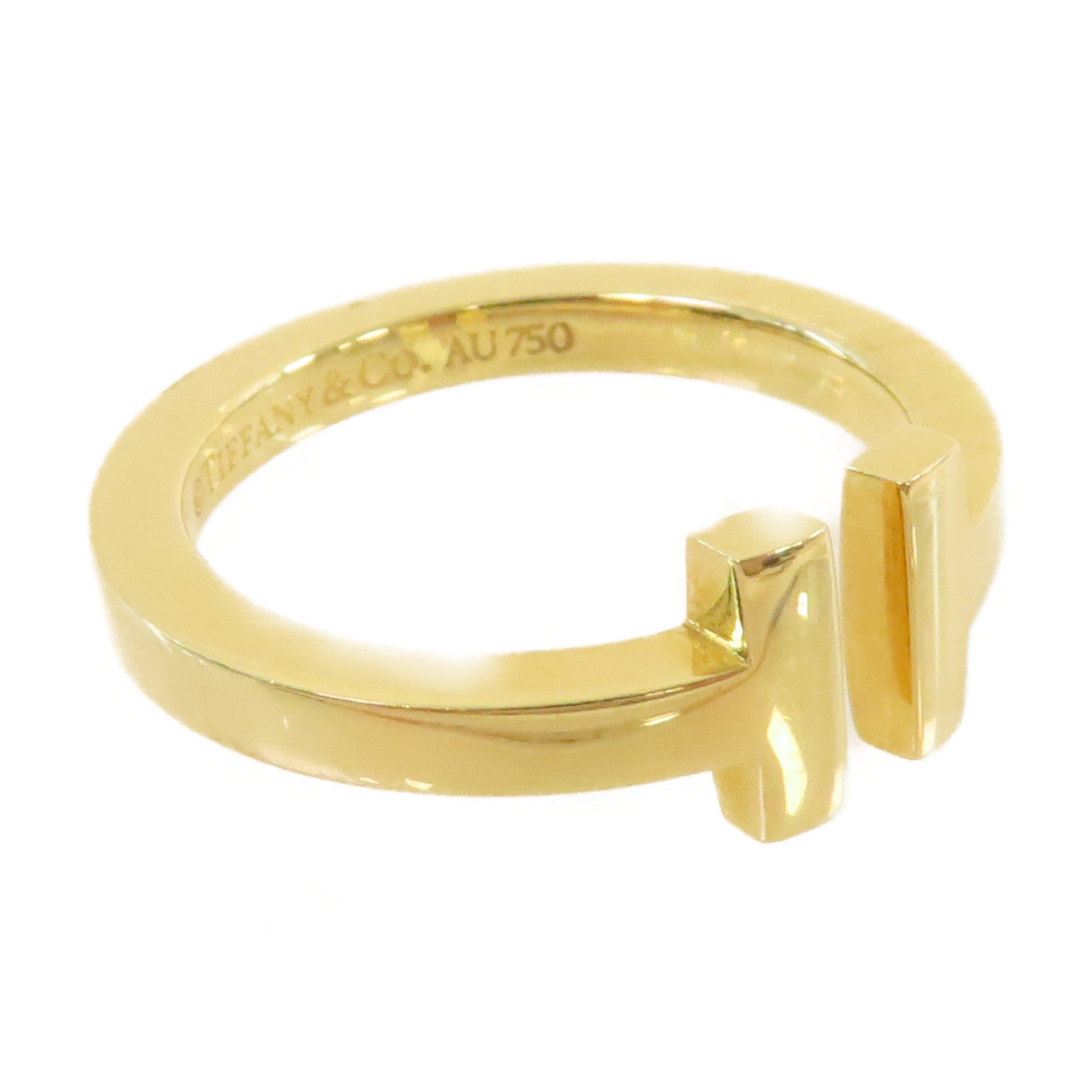 TIFFANY＆CO 18K黃金T Wire Ring戒指US#8