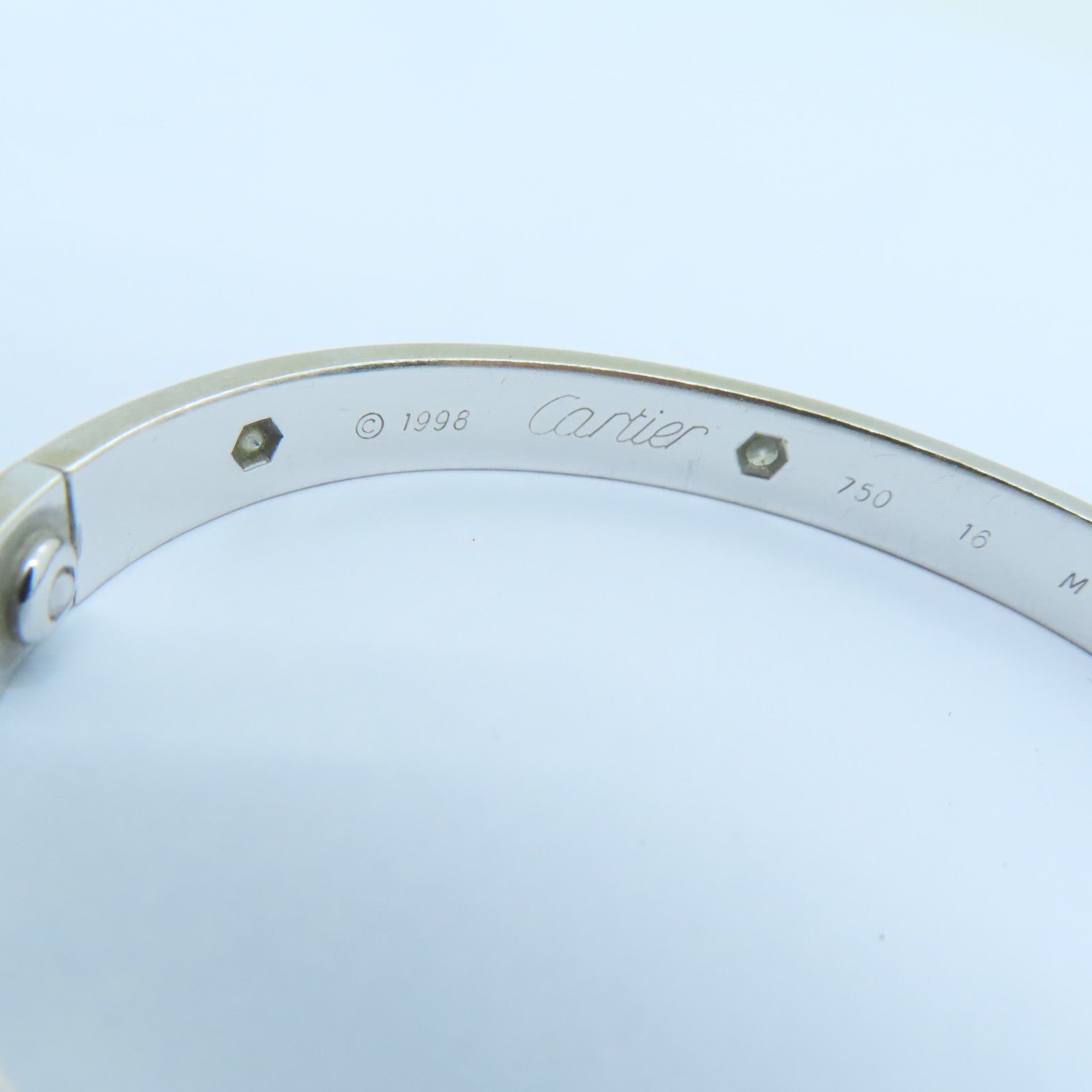 CARTIER 18K白金Love Bangle鑽石手鐲Cartier#16