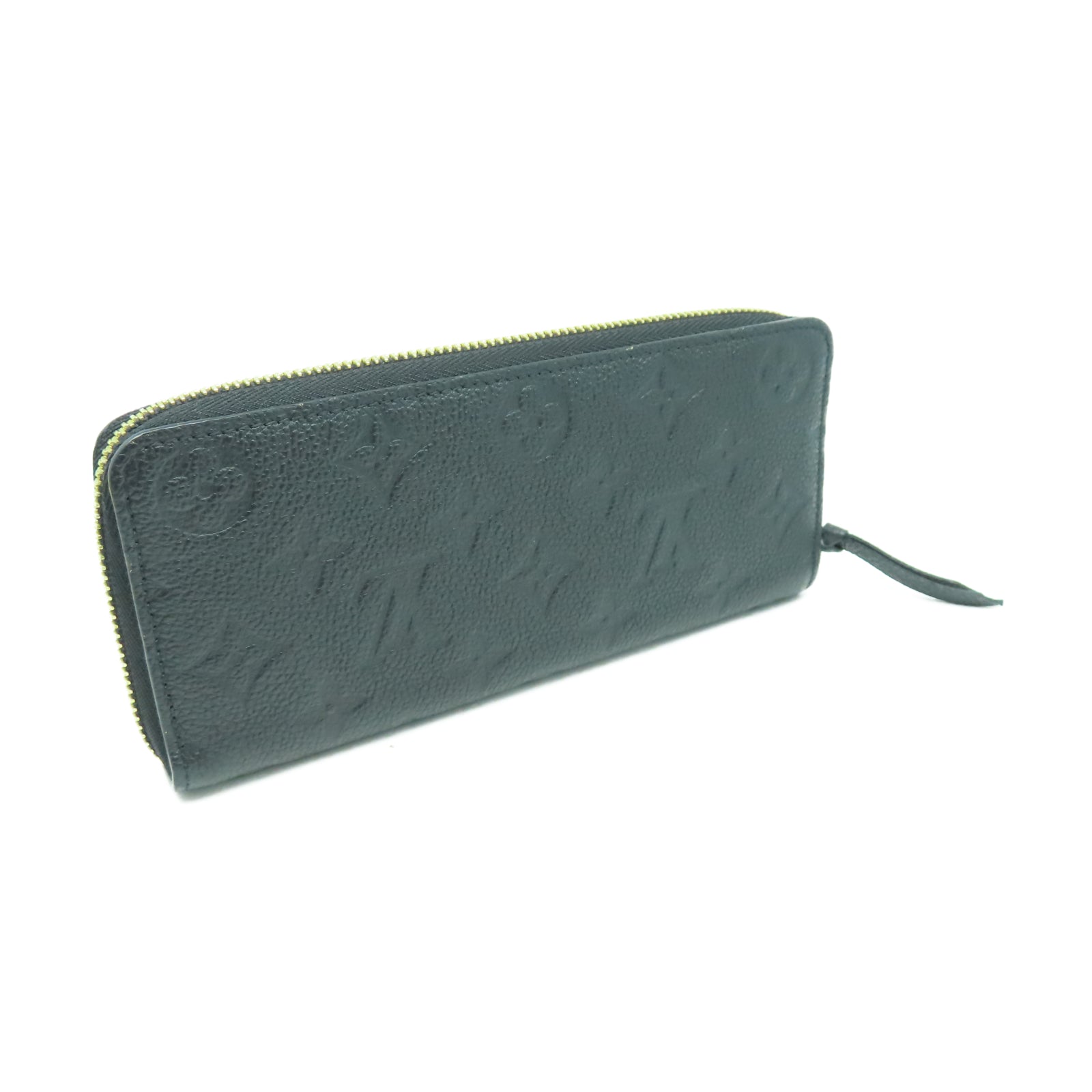LOUIS VUITTON Monogram Empreinte Clemence Wallet金扣長錢包黑色