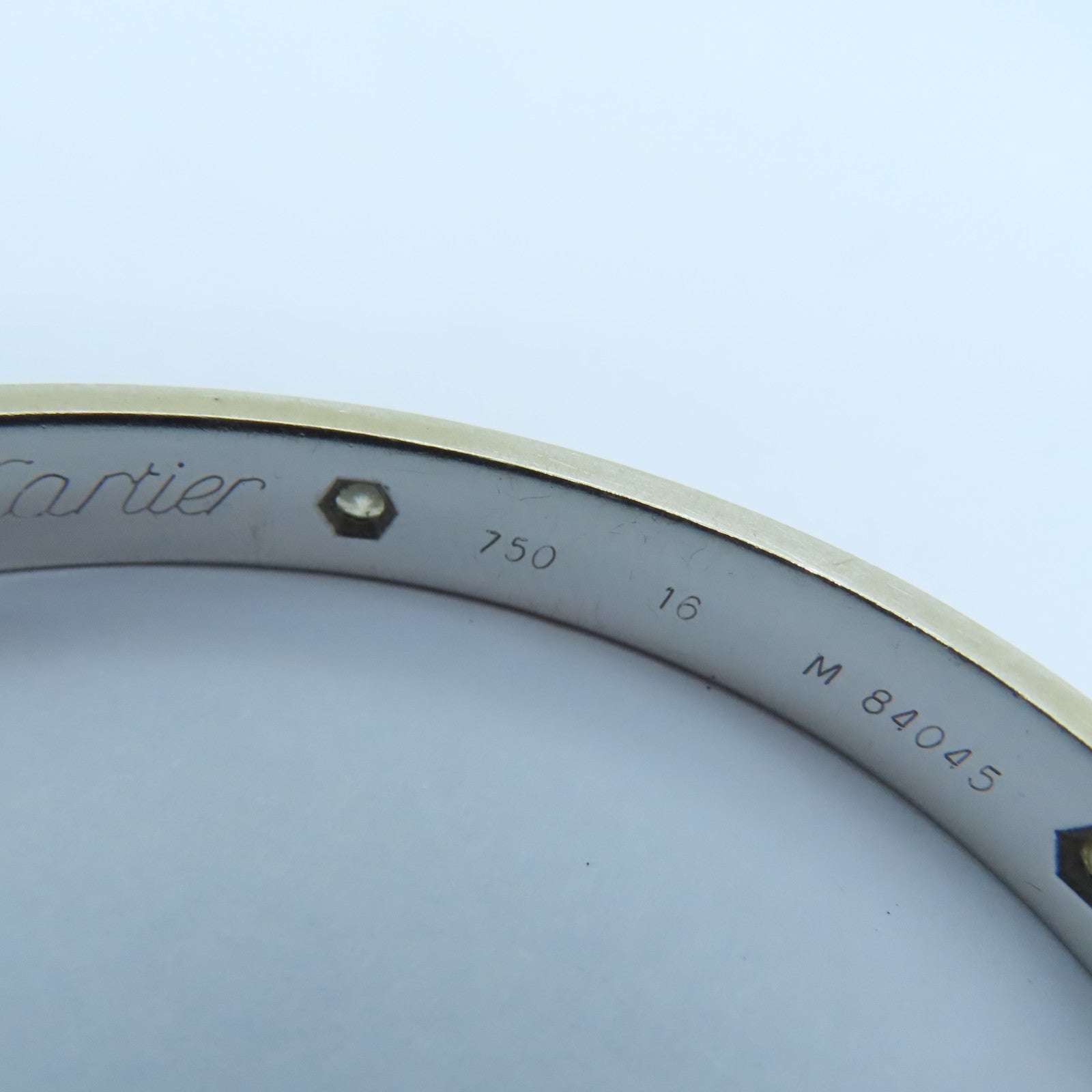 CARTIER 18K白金Love Bangle鑽石手鐲Cartier#16