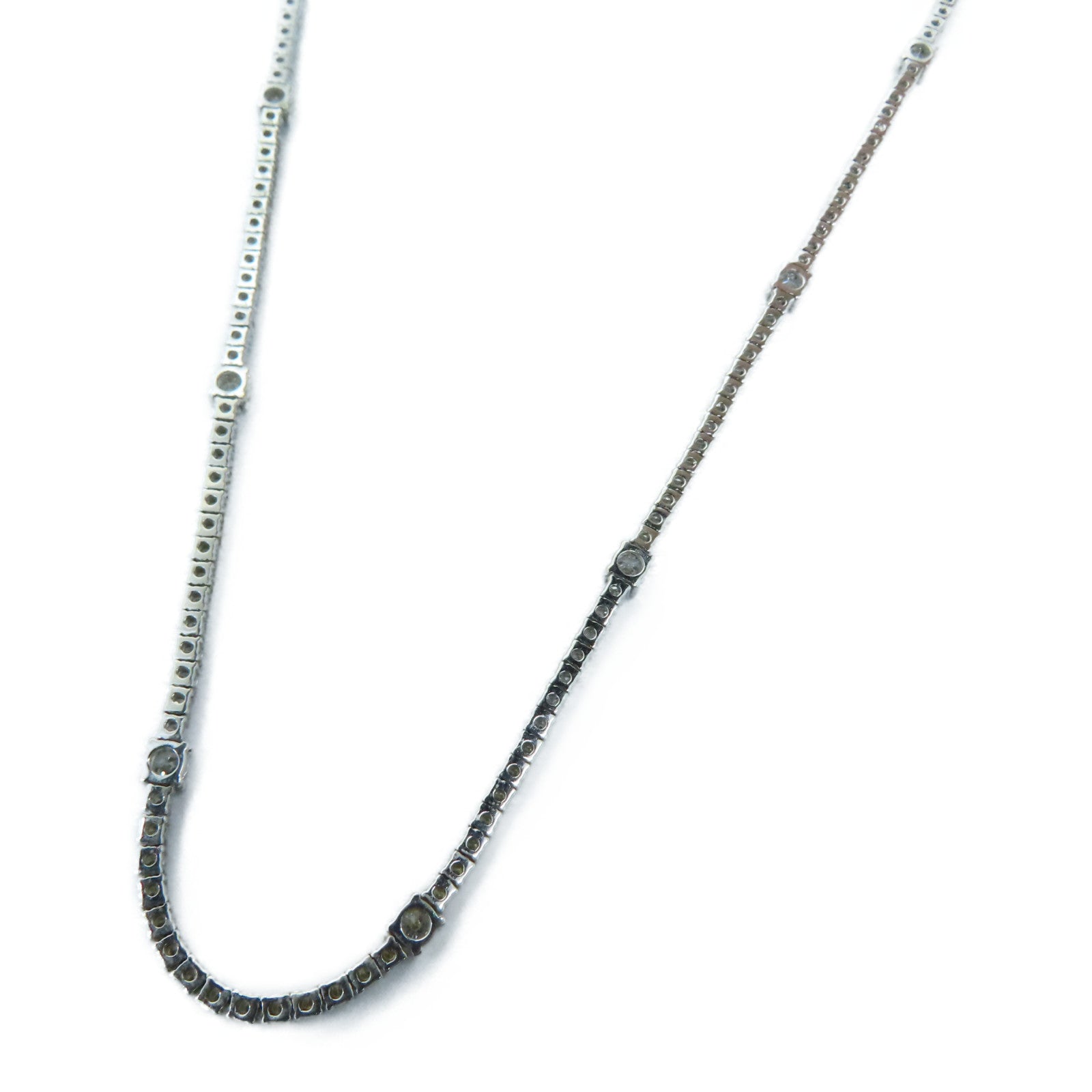 JEWELRY 18K White Gold Diamond Necklace Diamond Necklace